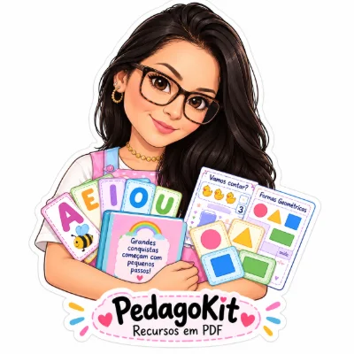 Logo da loja Pedagokit - recursos pedagógicos criados com amor