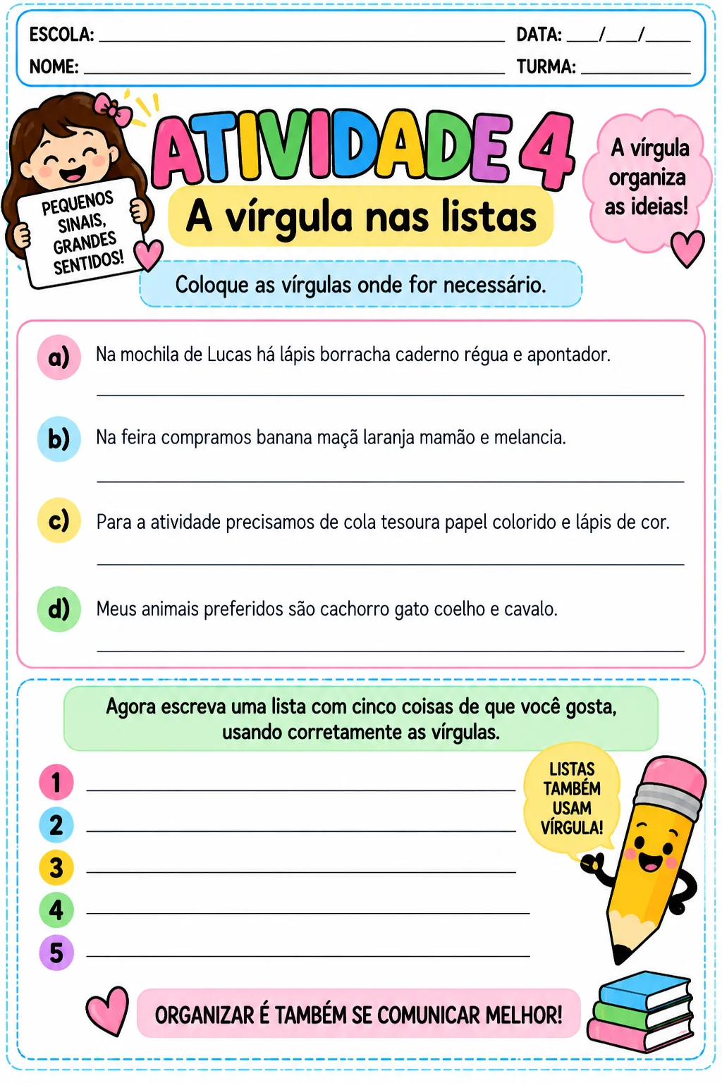 10 ATIVIDADES DE PONTUAÇÃO - ALFABETIZAÇÃO — amostra 4: Este material foi pensado para trabalhar a pontuação de forma…