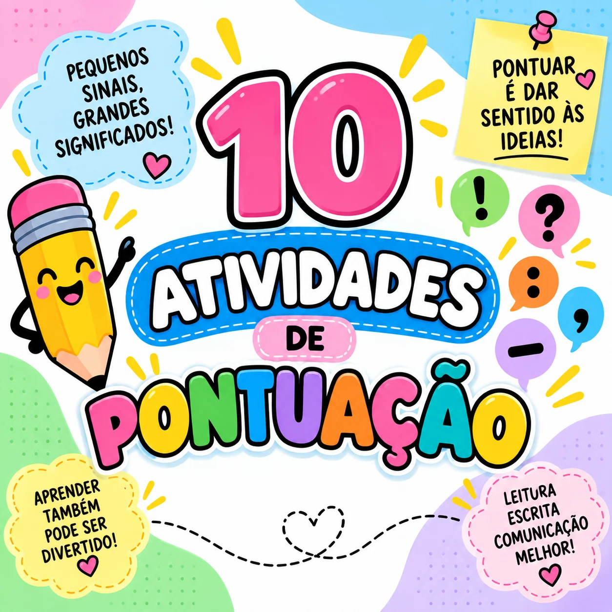 10 ATIVIDADES DE PONTUAÇÃO - ALFABETIZAÇÃO — capa do material