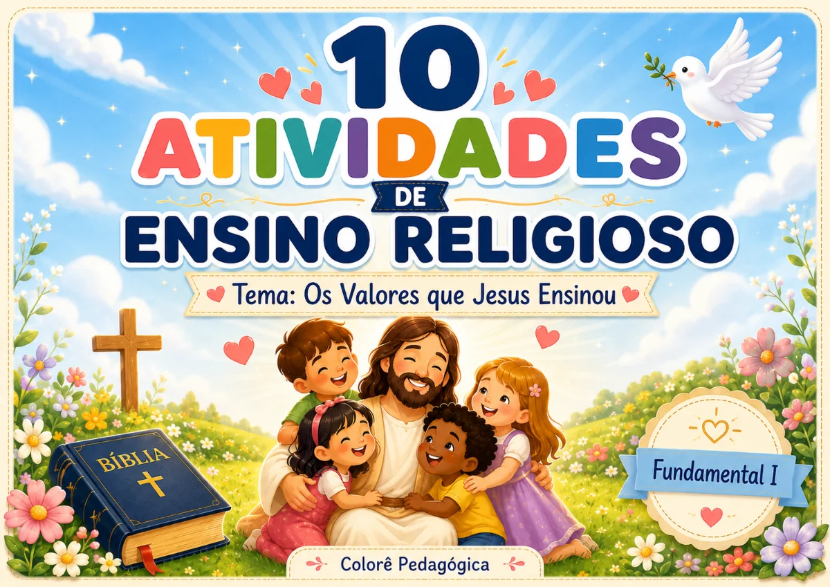 10 atividades de Religião fundamental I Os valores que Jesus ensinou. — Datas comemorativas para Todas as séries: 🙏✨ 10…