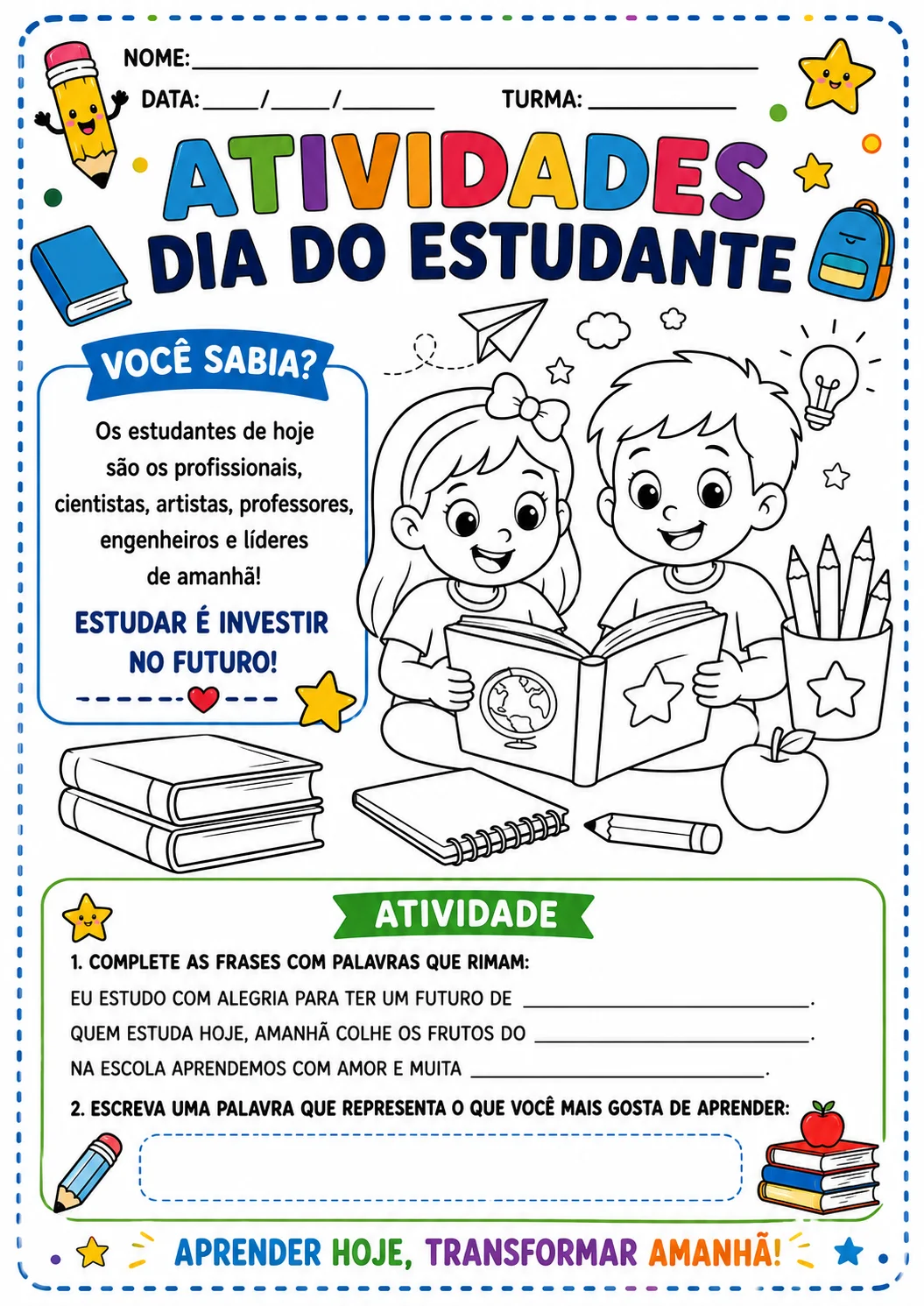 📚🎓 10 Atividades – Dia do Estudante ✨ PARA IMPRIMIR — amostra 1: 📚🎓 10 Atividades – Dia do Estudante ✨ 📚🎓 10 Atividades – Dia do Estudante ✨ PARA IMPRIMIR — amostra 1: 📚🎓 10 Atividades – Dia do Estudante ✨