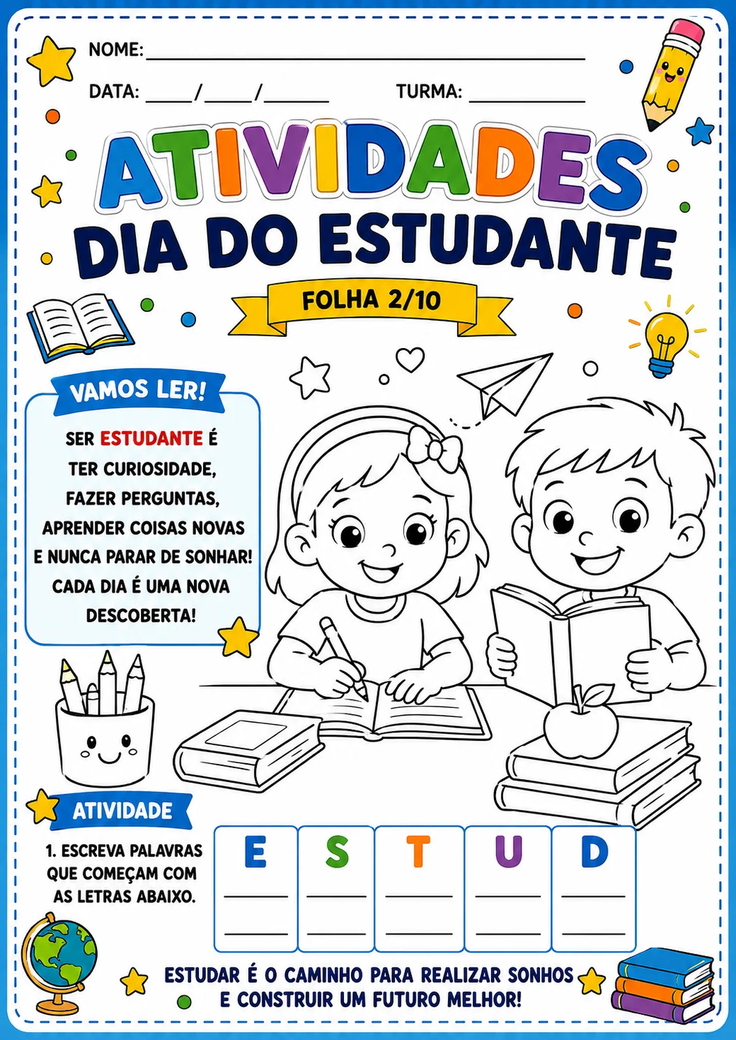 📚🎓 10 Atividades – Dia do Estudante ✨ PARA IMPRIMIR — amostra 2: 📚🎓 10 Atividades – Dia do Estudante Ensino fundamental… 📚🎓 10 Atividades – Dia do Estudante ✨ PARA IMPRIMIR — amostra 2: 📚🎓 10 Atividades – Dia do Estudante Ensino fundamental…