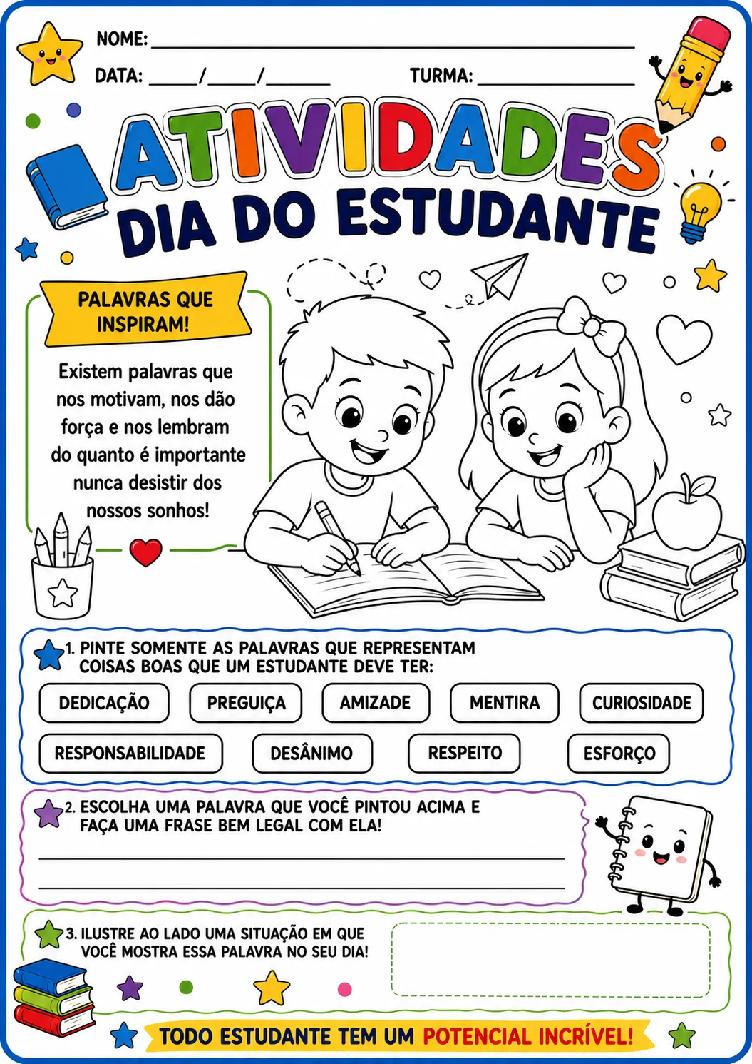 📚🎓 10 Atividades – Dia do Estudante ✨ PARA IMPRIMIR — amostra 3: 📚🎓 10 Atividades – Dia do Estudante Ensino fundamental… 📚🎓 10 Atividades – Dia do Estudante ✨ PARA IMPRIMIR — amostra 3: 📚🎓 10 Atividades – Dia do Estudante Ensino fundamental…