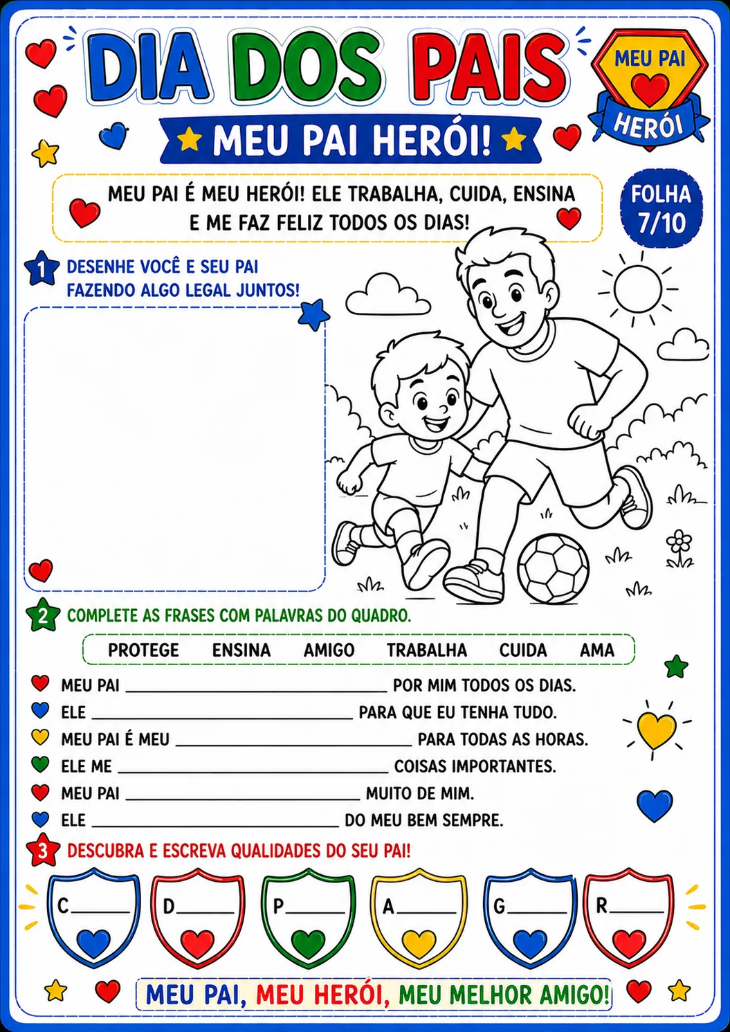 10 atividades dia dos pais Ensino Fundamental 1 — amostra 3: 10 atividades dia dos pais Ensino Fundamental 1
