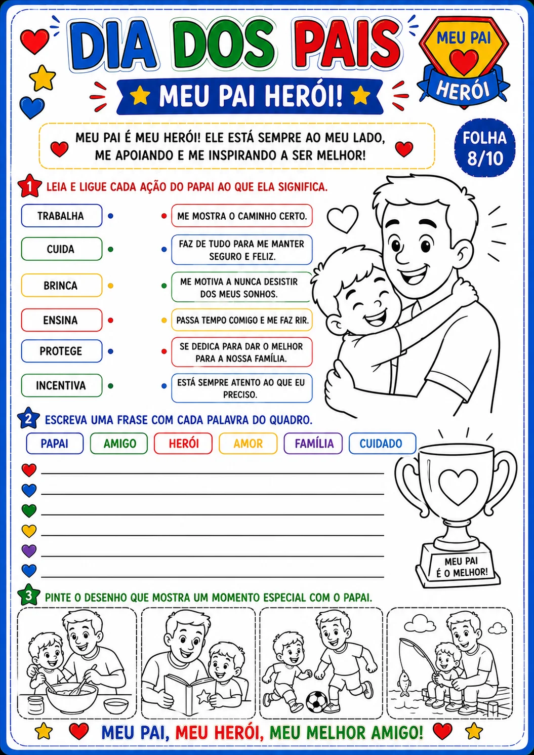 10 atividades dia dos pais Ensino Fundamental 1 — amostra 4: 10 atividades dia dos pais Ensino Fundamental 1