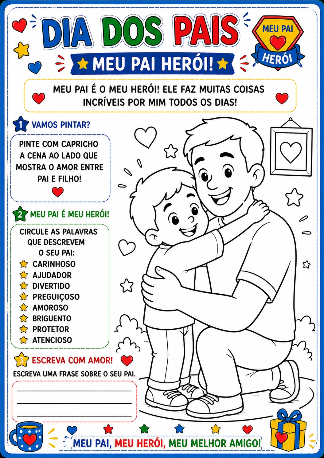 10 atividades dia dos pais Ensino Fundamental 1 — amostra 5: 10 atividades dia dos pais Ensino Fundamental 1