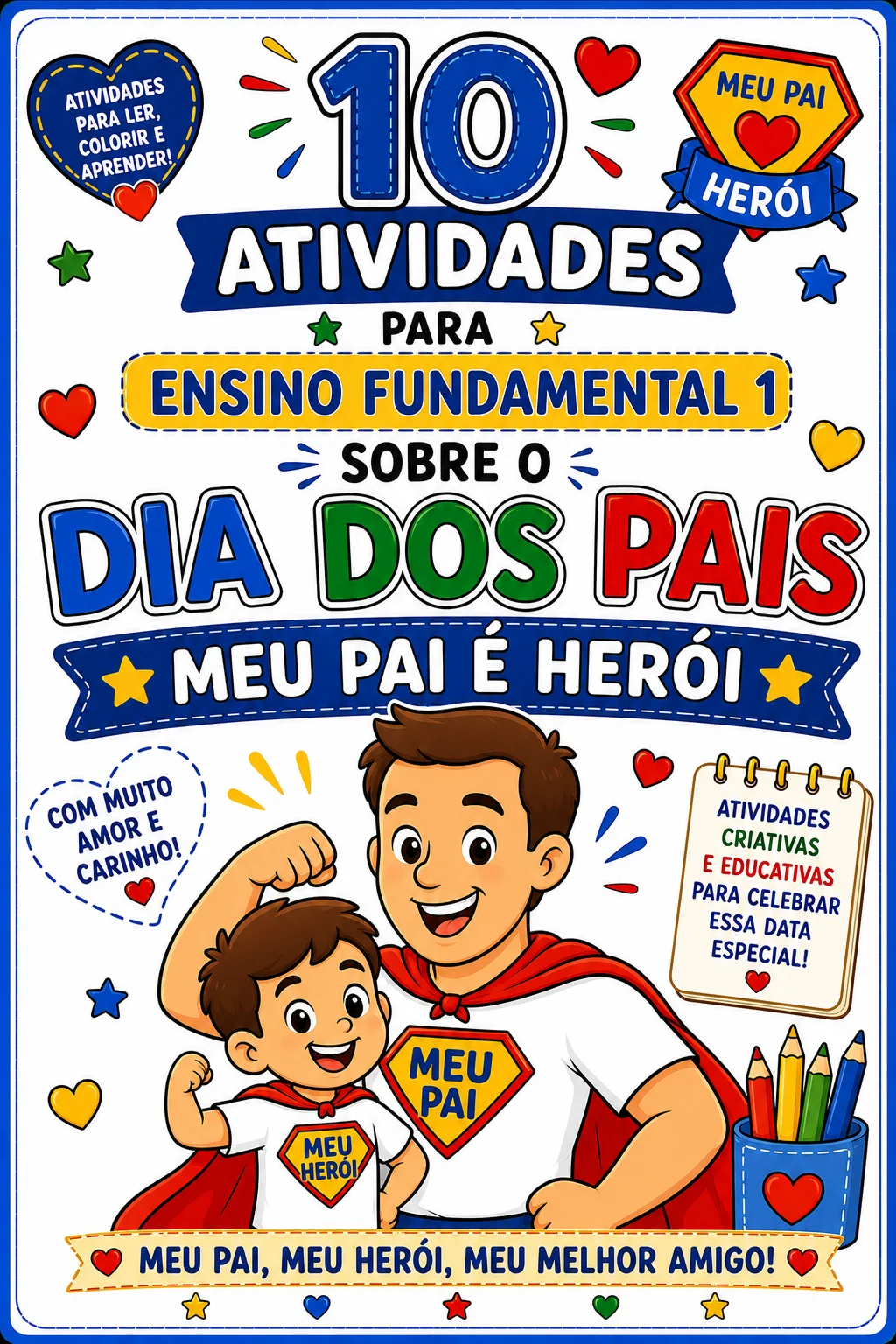 10 atividades dia dos pais Ensino Fundamental 1 — capa do material