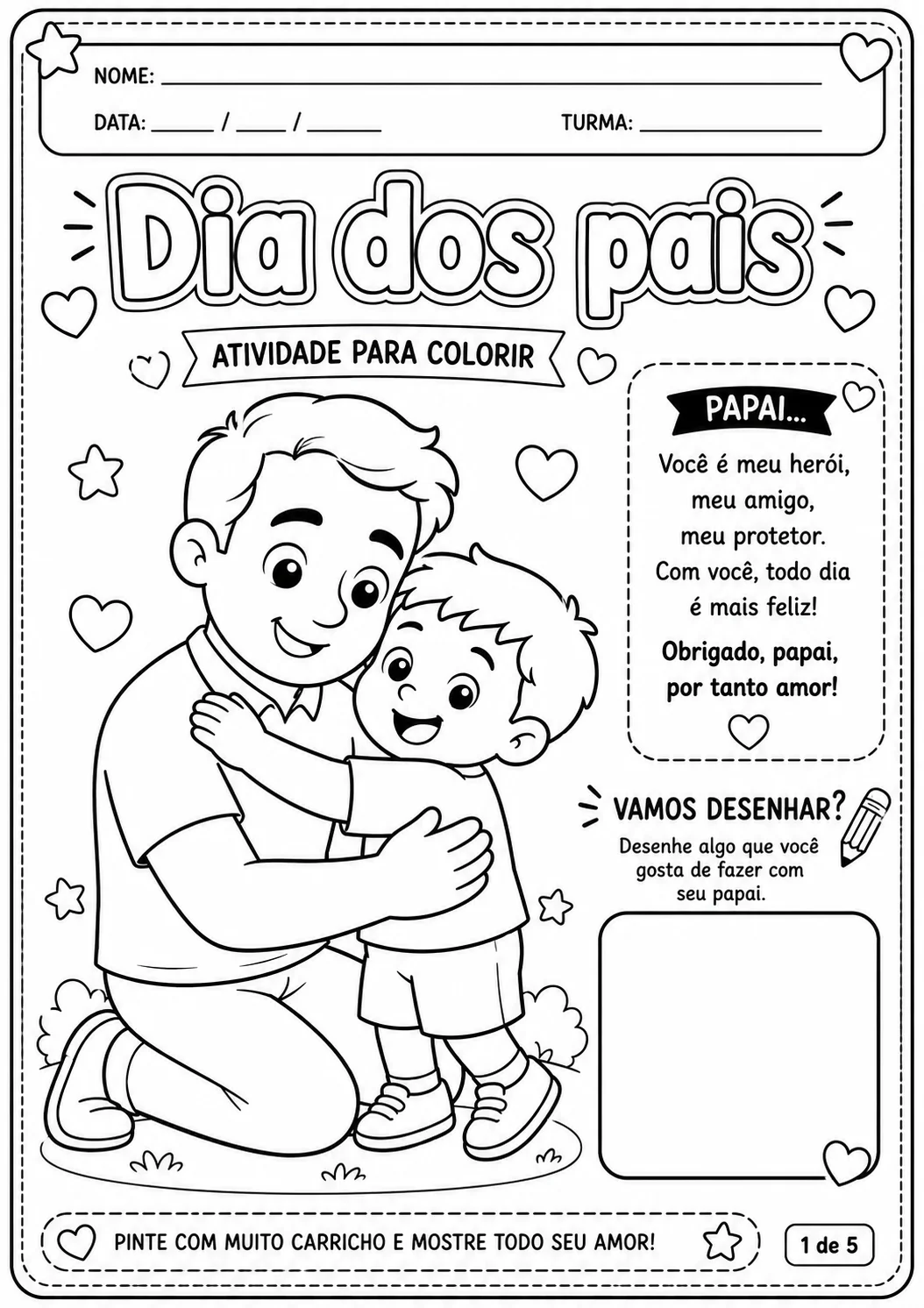 10 atividades para o dia dos pais.🎨 O Dia dos Pais pode ser especial. — capa do material