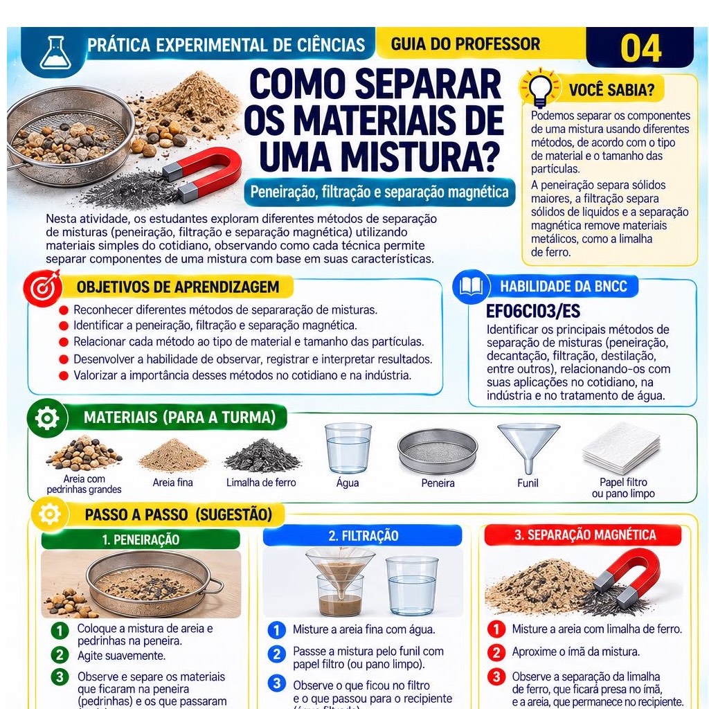 10 Aulas Práticas de Ciências para o Ensino Fundamental – Módulo 1 — amostra 3: 10 aulas práticas de Ciências com guia do…