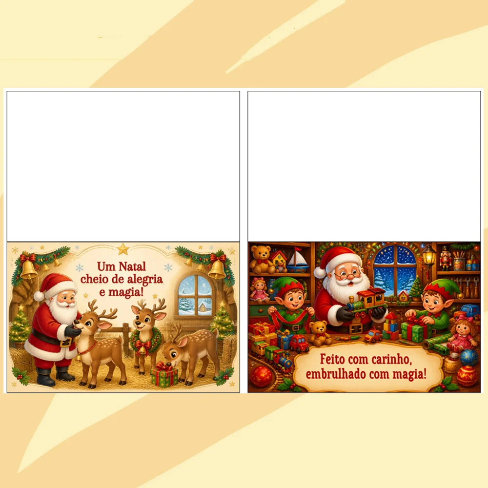 10 Cartões do Papai Noel para Colorir e Presentear — amostra 2: Um recurso prático, criativo e econômico para tornar o…