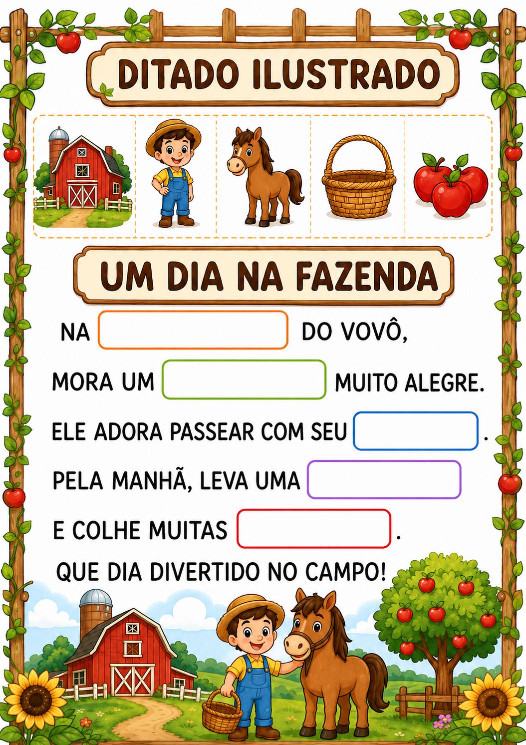 10 Histórias Infantis Ditado, Cópia e Interpretação — amostra 1: Coletânea em PDF com 10 histórias, ditado ilustrado, cópia… 10 Histórias Infantis Ditado, Cópia e Interpretação — amostra 1: Coletânea em PDF com 10 histórias, ditado ilustrado, cópia…