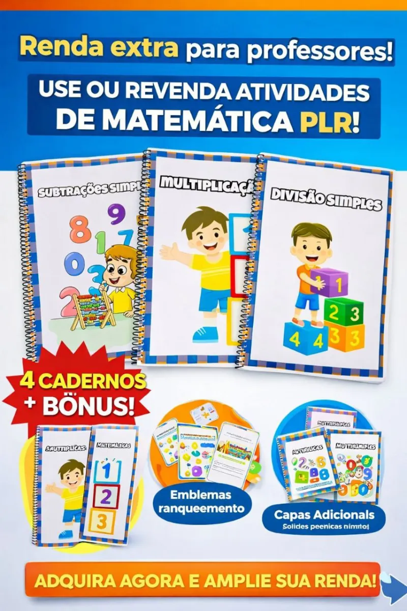 112 ATIVIDADES DE MATEMATEMÁTICA DO 1º AO 5º ANO PLR — Atividades para 5º ano: Adquira 4 cadernos de atividades de…