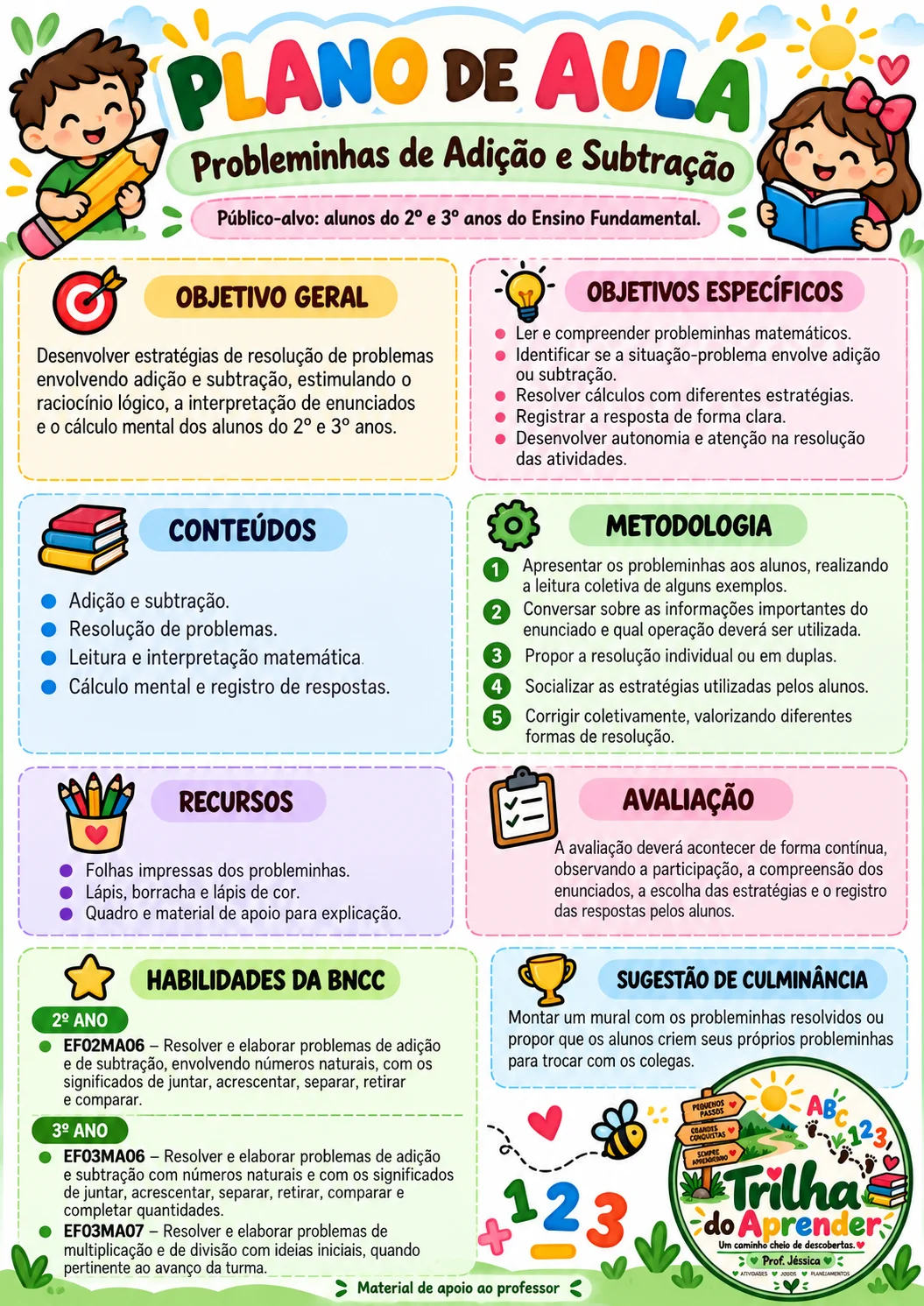 120 Problemas de Adição e Subtração – 2º e 3º anos — amostra 2: 120 probleminhas de adição e subtração para 2º e 3º anos,…