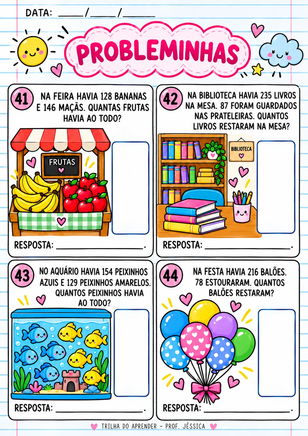 120 Problemas de Adição e Subtração – 2º e 3º anos — amostra 3: 120 probleminhas de adição e subtração para 2º e 3º anos,…