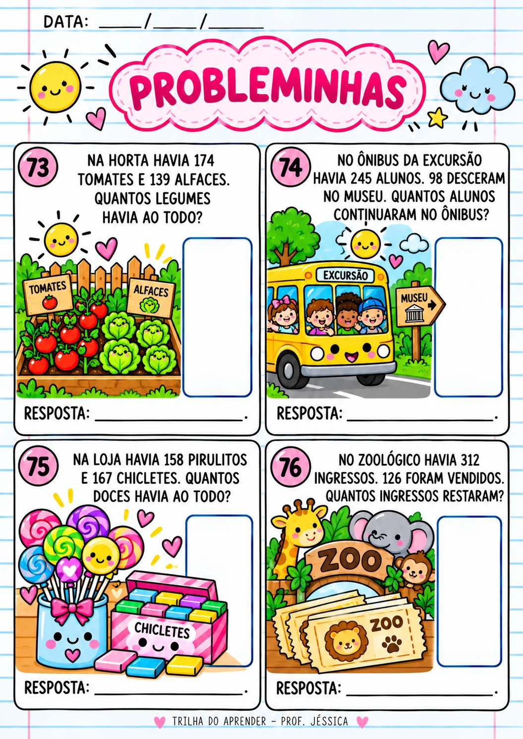 120 Problemas de Adição e Subtração – 2º e 3º anos — amostra 4: 120 probleminhas de adição e subtração para 2º e 3º anos,…