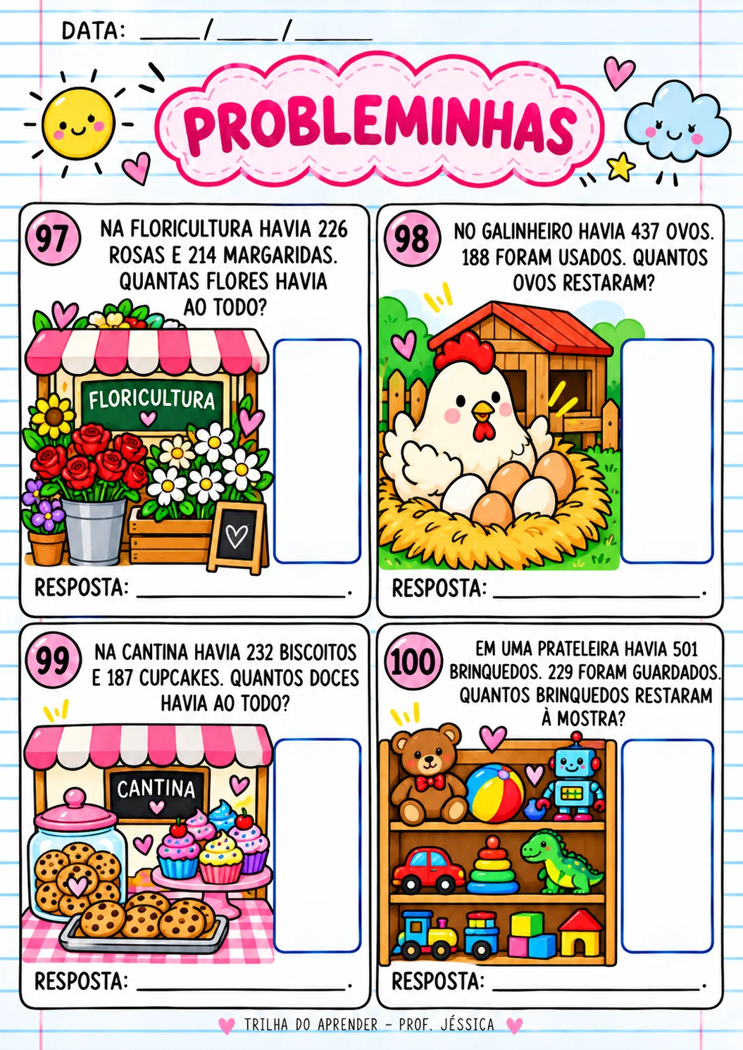 120 Problemas de Adição e Subtração – 2º e 3º anos — amostra 5: 120 probleminhas de adição e subtração para 2º e 3º anos,…