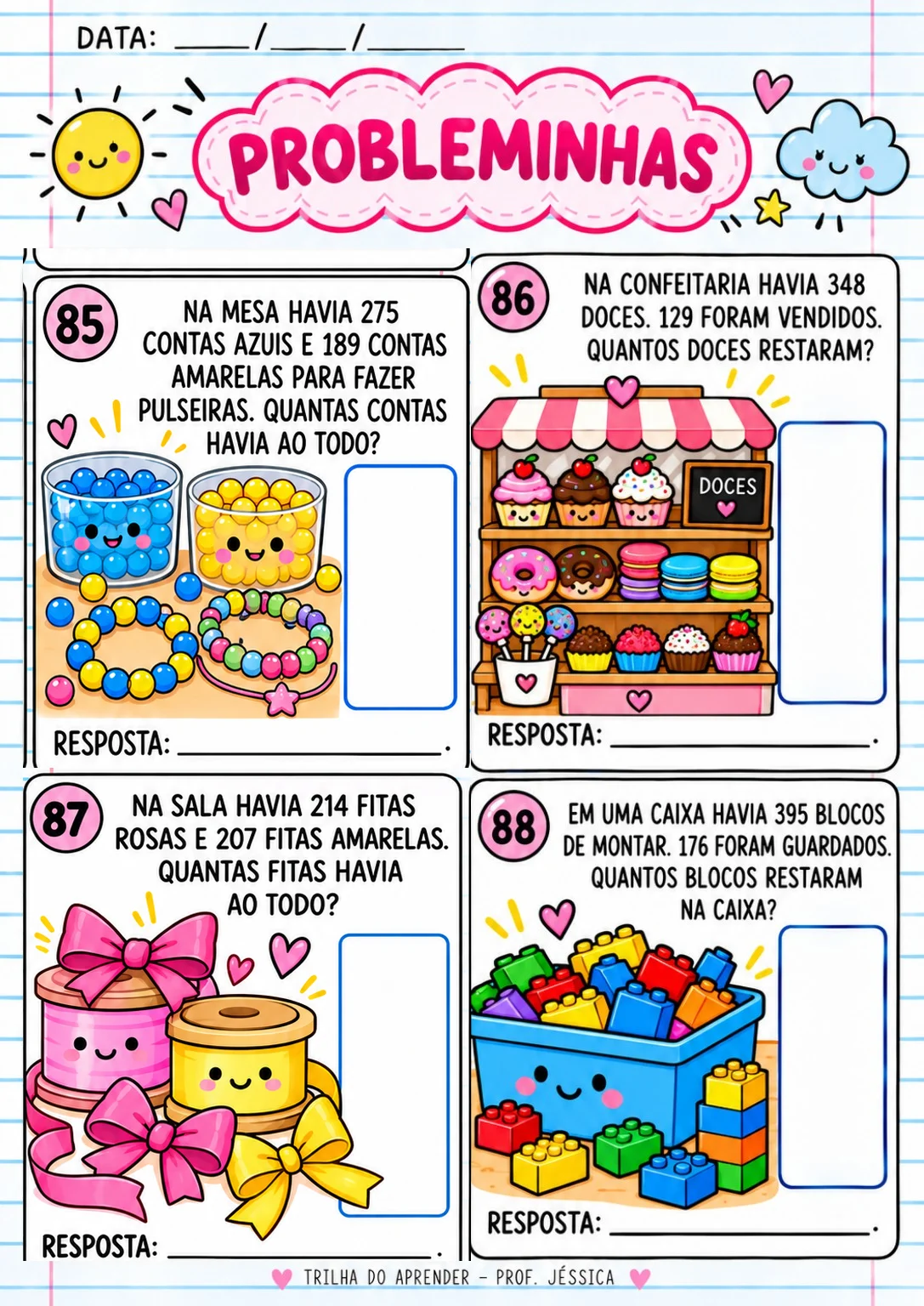 120 Problemas de Adição e Subtração – 2º e 3º anos — amostra 7: 120 probleminhas de adição e subtração para 2º e 3º anos,…