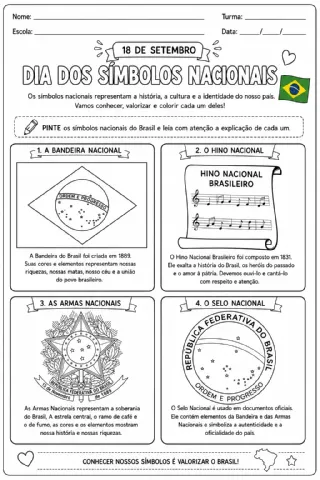 13 Datas Comemorativas de Setembro - Educação Infantil e Fundamental — amostra 7: 13 atividades prontas para trabalhar…