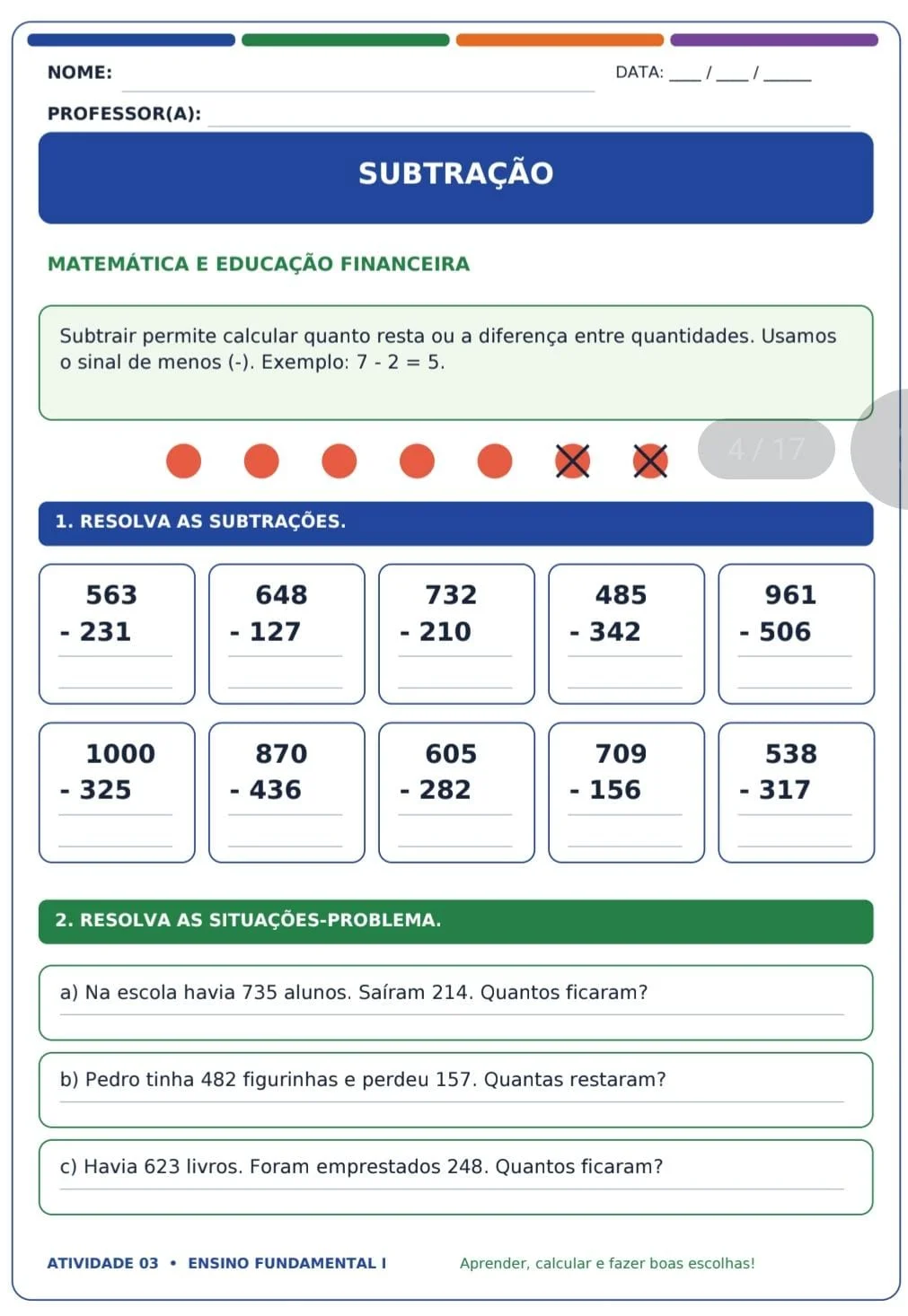 💰📚 15 ATIVIDADES DE MATEMÁTICA E EDUCAÇÃO FINANCEIRA – FUNDAMENTAL I — amostra 1: 💰📚 15 ATIVIDADES DE MATEMÁTICA E… 💰📚 15 ATIVIDADES DE MATEMÁTICA E EDUCAÇÃO FINANCEIRA – FUNDAMENTAL I — amostra 1: 💰📚 15 ATIVIDADES DE MATEMÁTICA E…