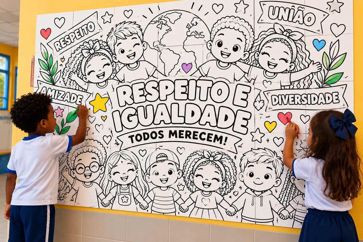 2 paineis – Colorido e para Colorir | Consciência Negra — amostra 2: Sugestões de uso