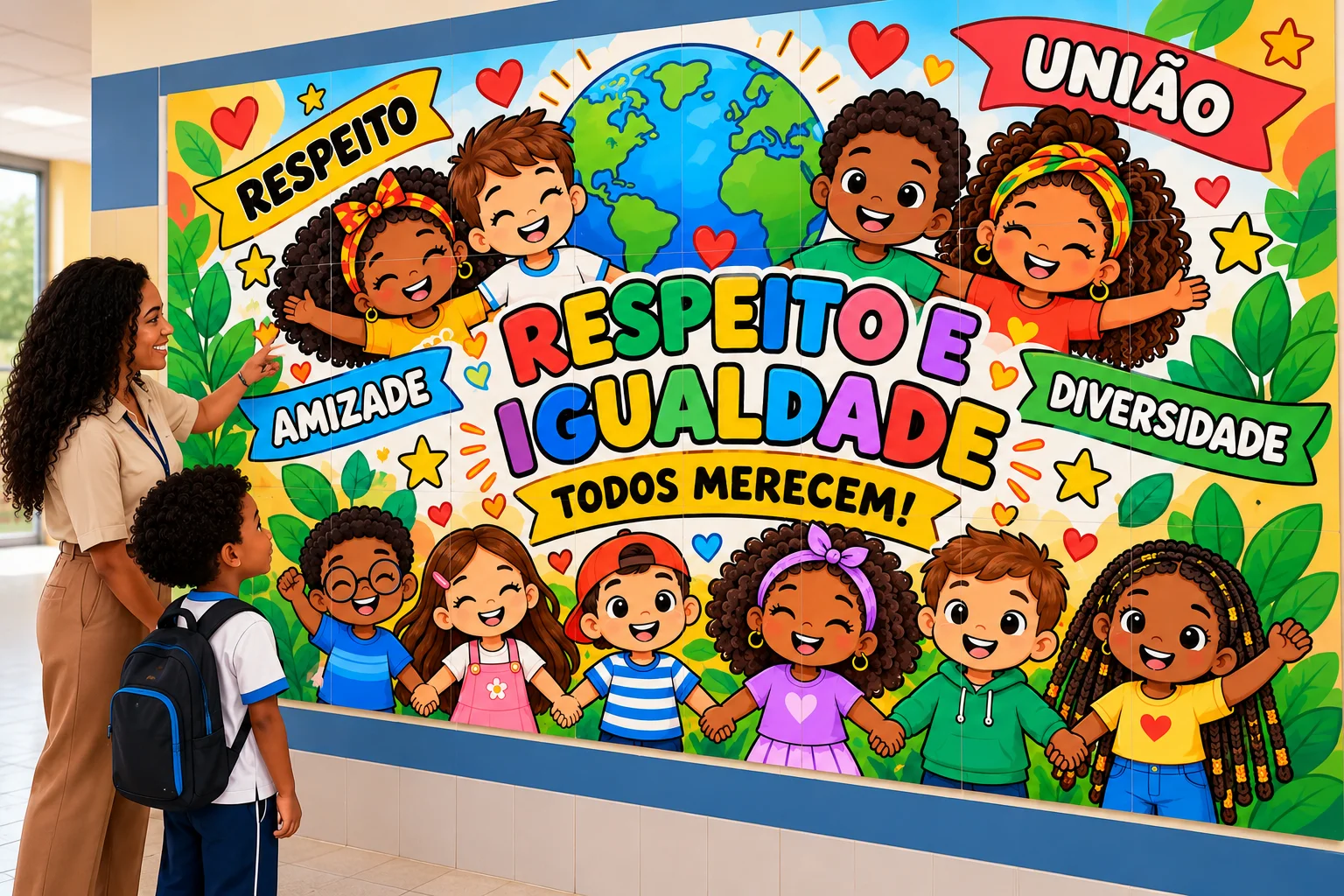 2 paineis – Colorido e para Colorir | Consciência Negra — Datas comemorativas para Educação Infantil: Kit com 2 painéis…