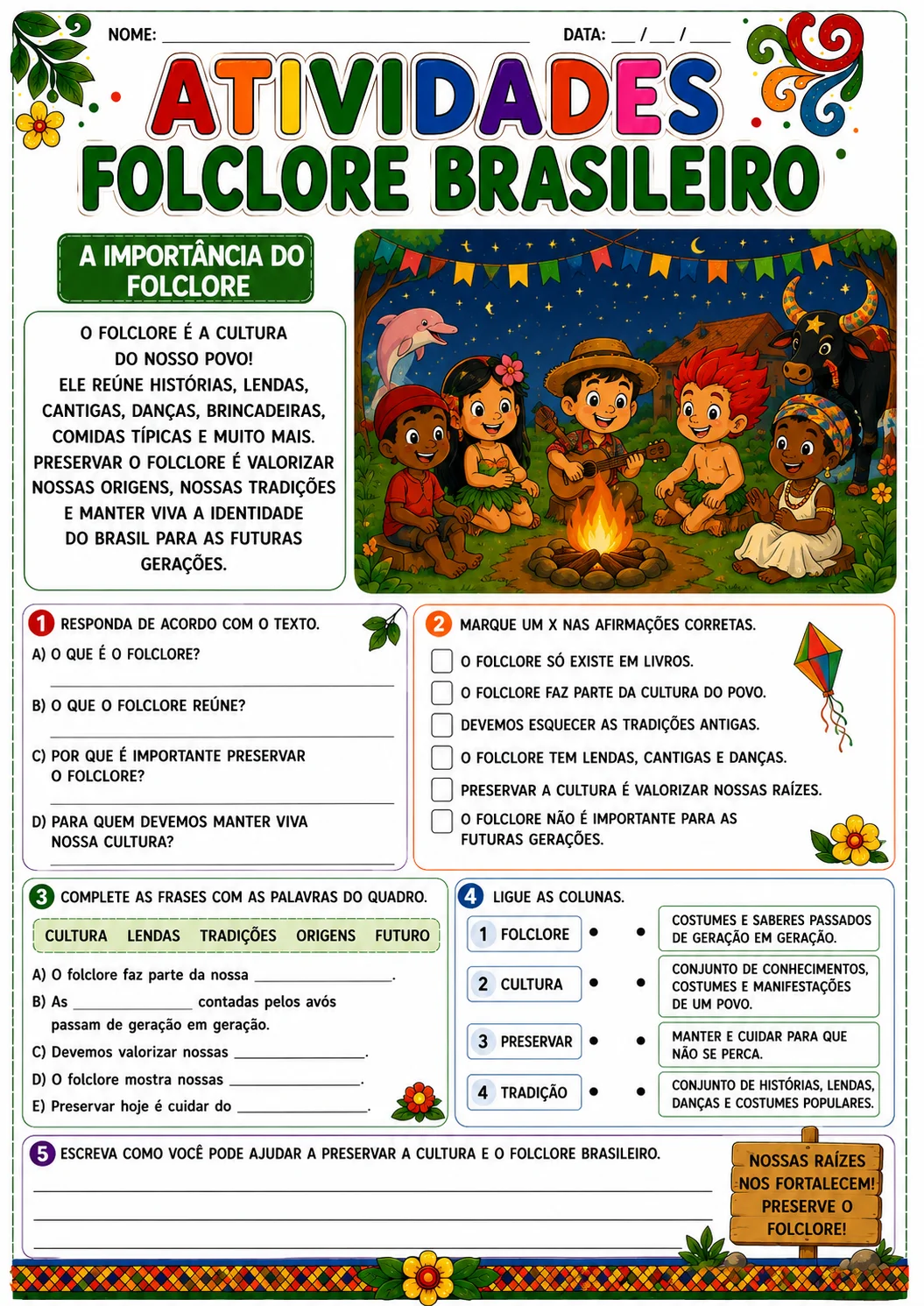 ✨ 20 ATIVIDADES SOBRE O FOLCLORE BRASILEIRO 🇧🇷📚 — amostra 3: ✨ 20 ATIVIDADES SOBRE O FOLCLORE BRASILEIRO 🇧🇷📚 Leve a…