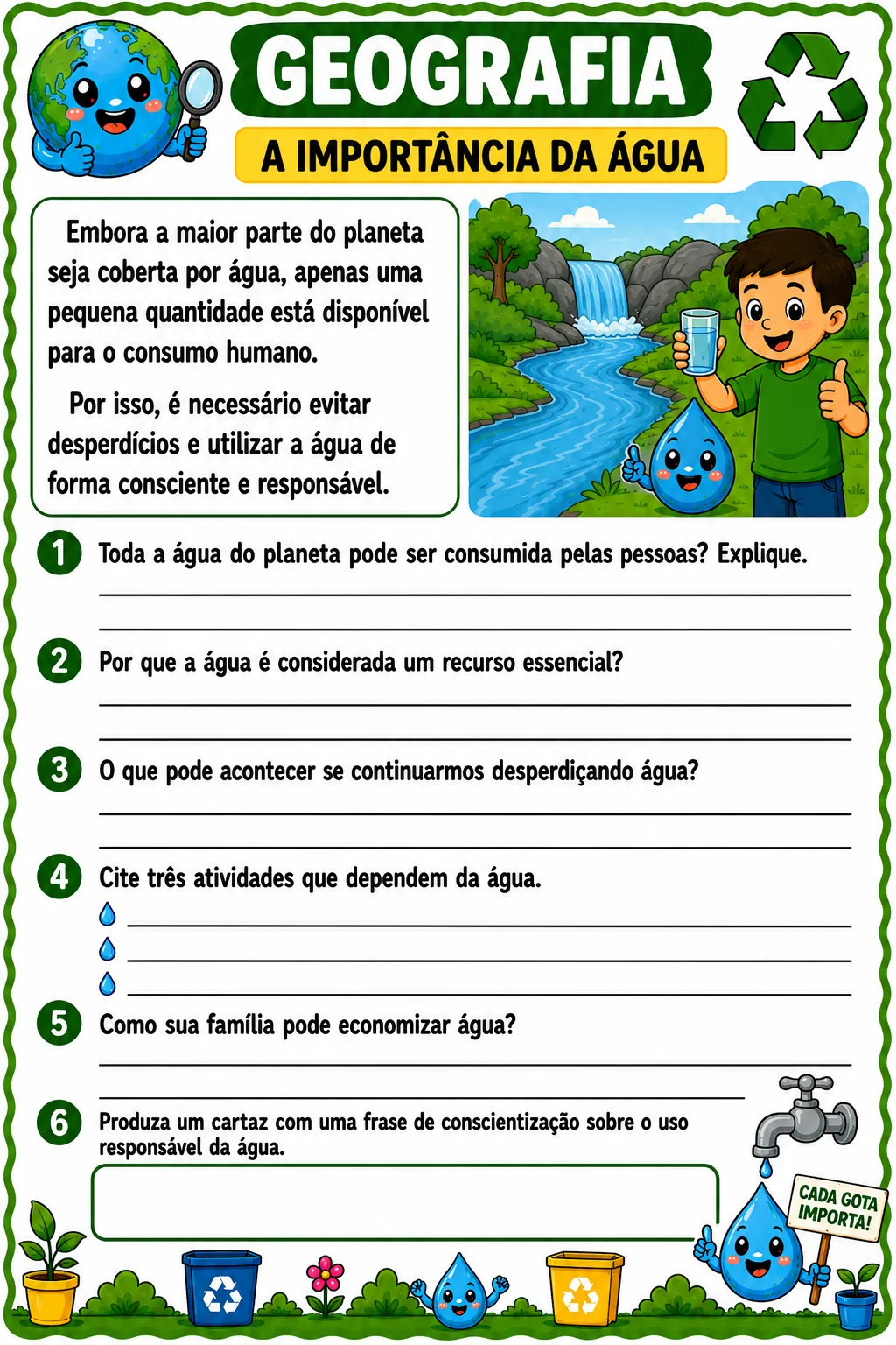 20 atividades sobre o Meio Ambiente para Ciências. — amostra 3: 20 ATIVIDADES DO MEIO AMBIENTE 1º AO 5º ANO 🌱🌎 ATIVIDADES…