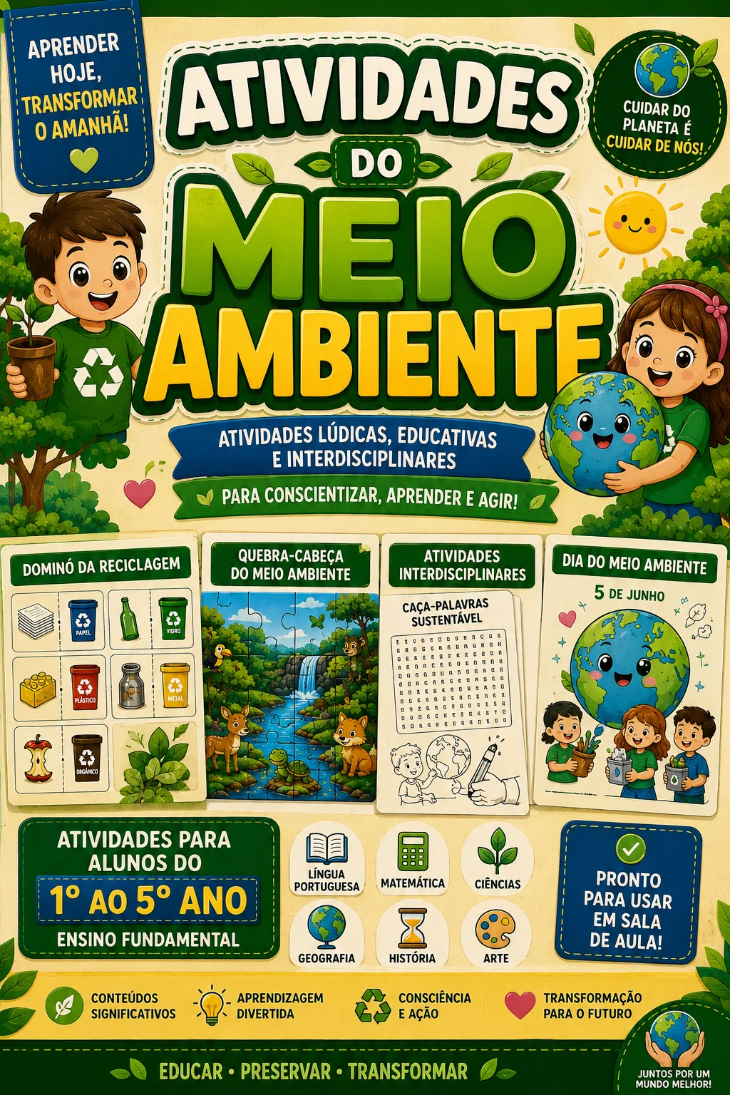 20 atividades sobre o Meio Ambiente para Ciências. — Ciências para 5º ano: 20 ATIVIDADES DO MEIO AMBIENTE 1º AO 5º ANO 🌱🌎…