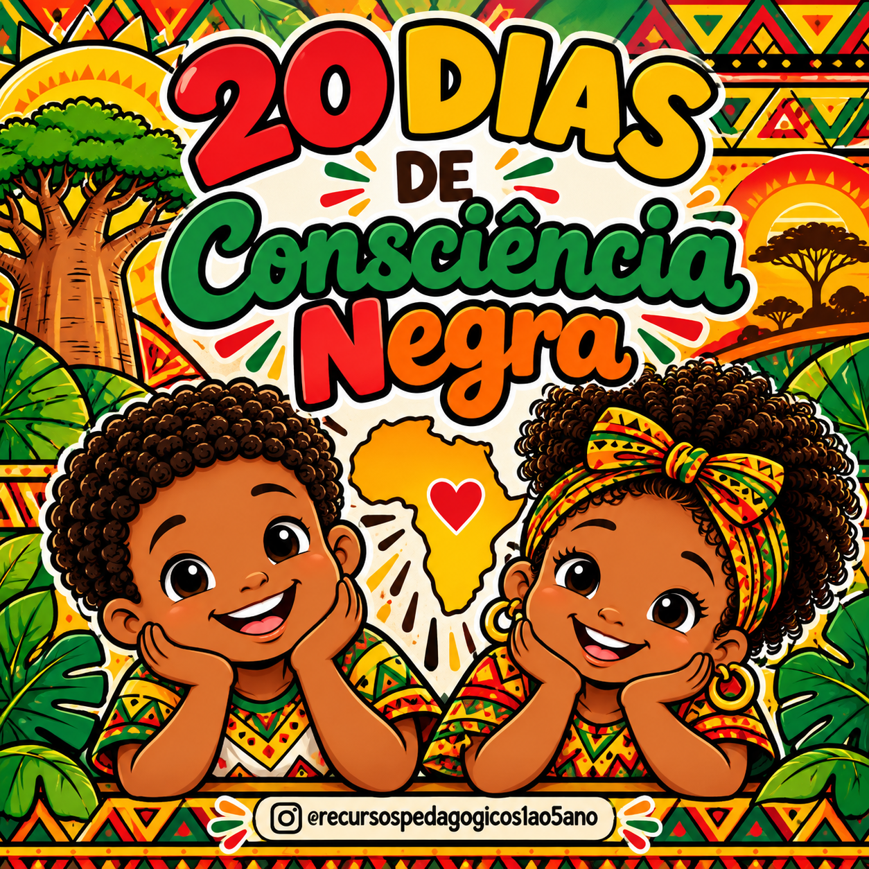 20 dias de Consciência Negra – textos e atividades — capa do material