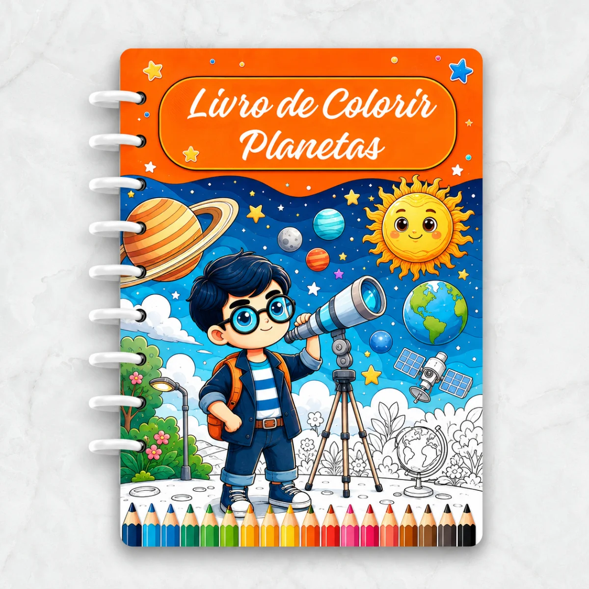 20 livros para colorir – PDF para Imprimir — amostra 1: O que vem no material