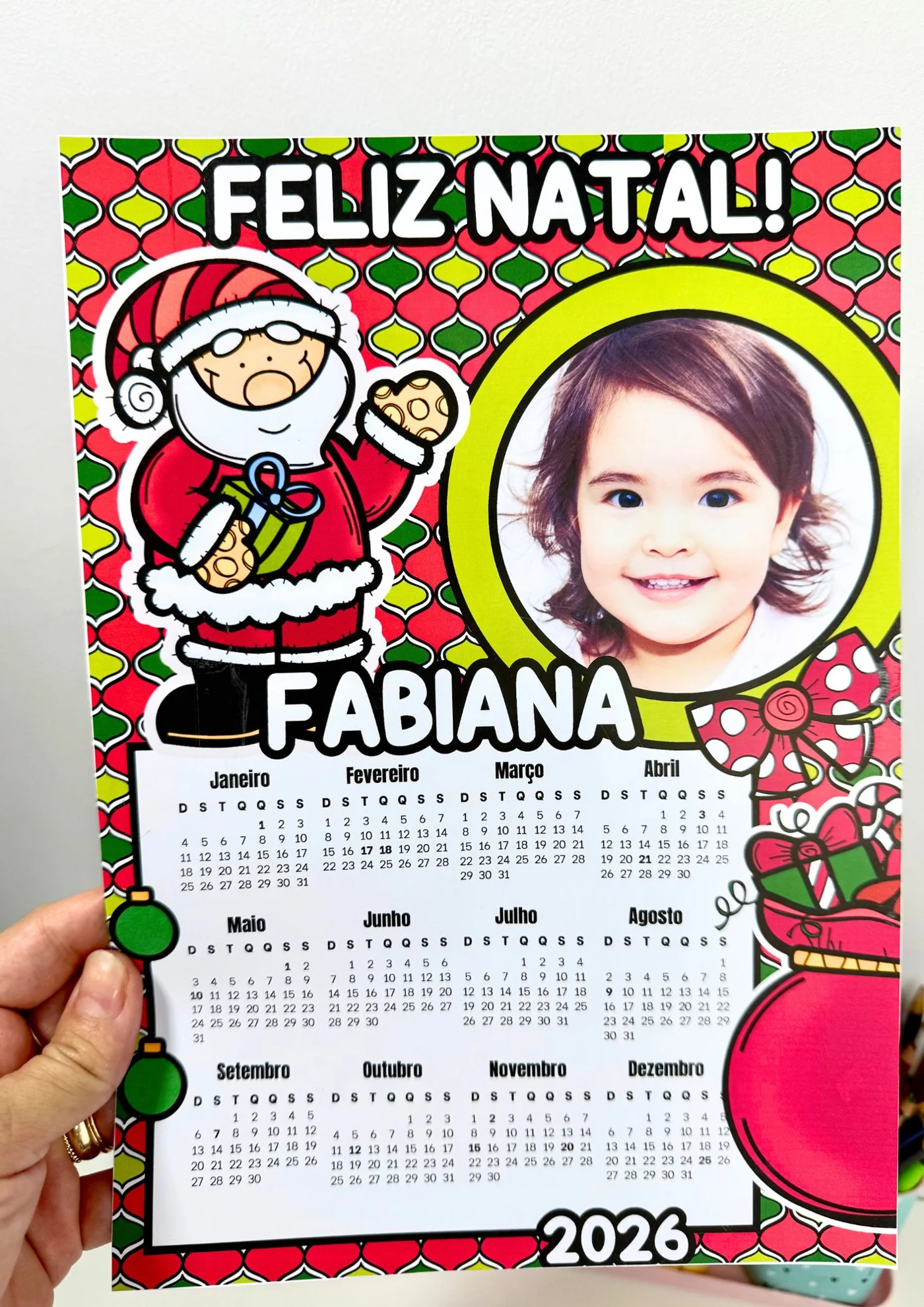 Calendário de Natal 2026 editável — Datas comemorativas para Todas as séries: CALENDÁRIOS NATALINOS 2026 – PERSONALIZADOS…