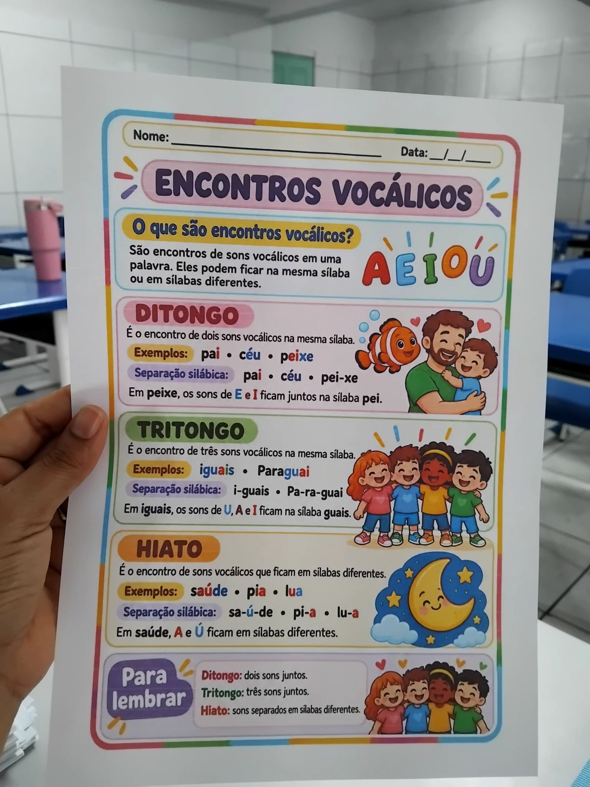 3 Folhinhas de Conceitos de Português | Fábula... — amostra 2: Deixe a revisão de Português mais visual
