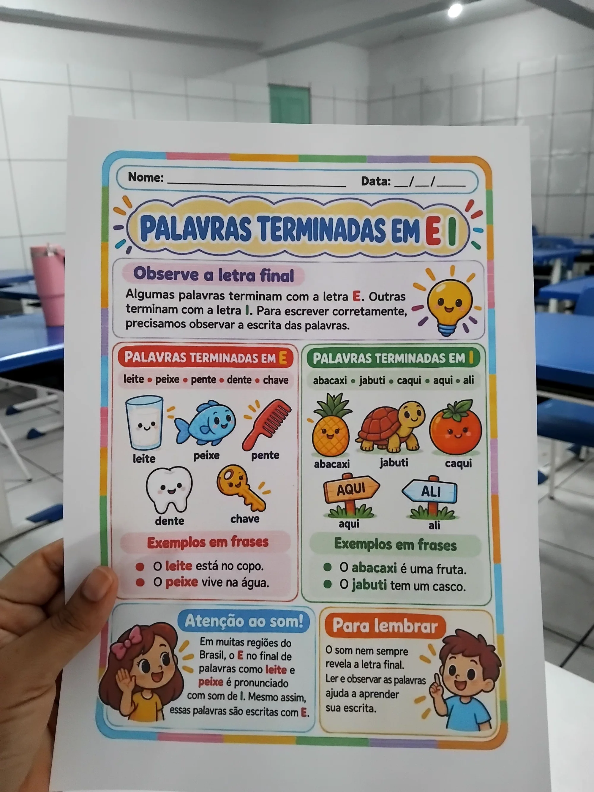 3 Folhinhas de Conceitos de Português | Fábula... — amostra 3: Deixe a revisão de Português mais visual