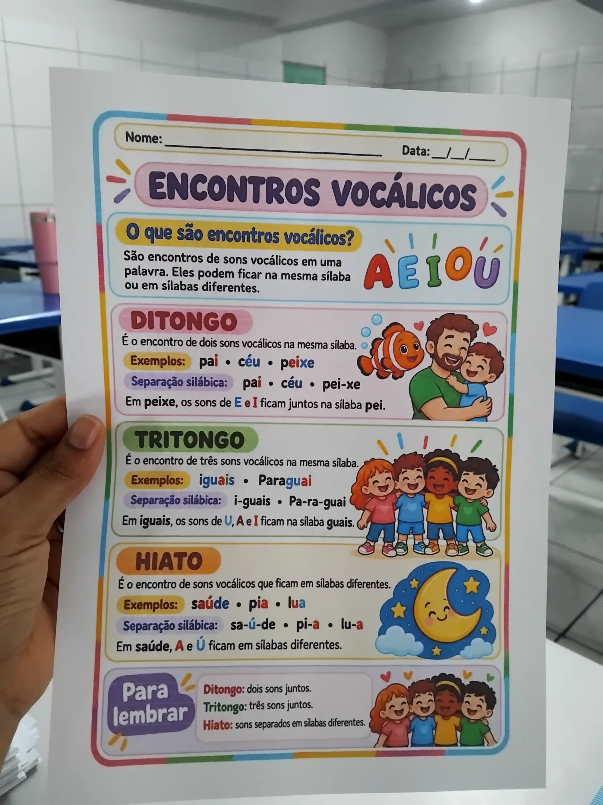 3 Folhinhas de Conceitos de Português | Fábula... — amostra 5: Deixe a revisão de Português mais visual