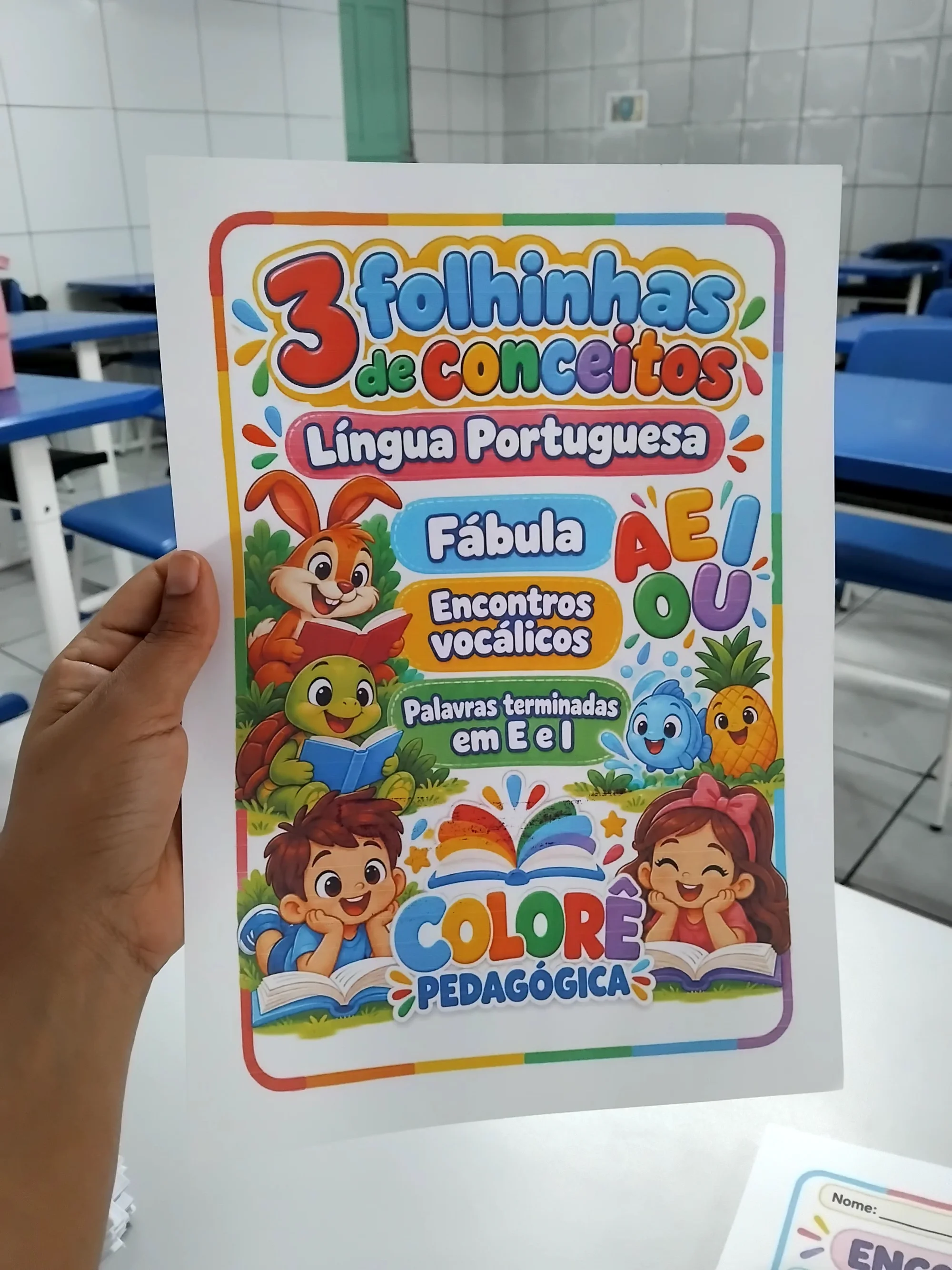 3 Folhinhas de Conceitos de Português | Fábula... — Português para 3º ano: Deixe a revisão de Português mais visual