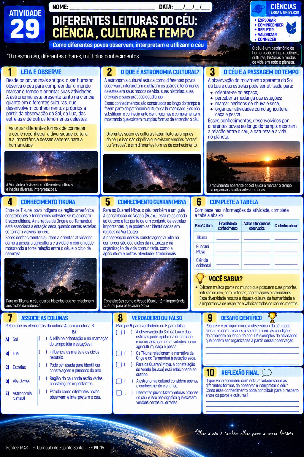30 Atividades sobre o Sistema Solar - Ciências — amostra 3: Apostila de Ciências para o 9º ano com 30 atividades sobre…