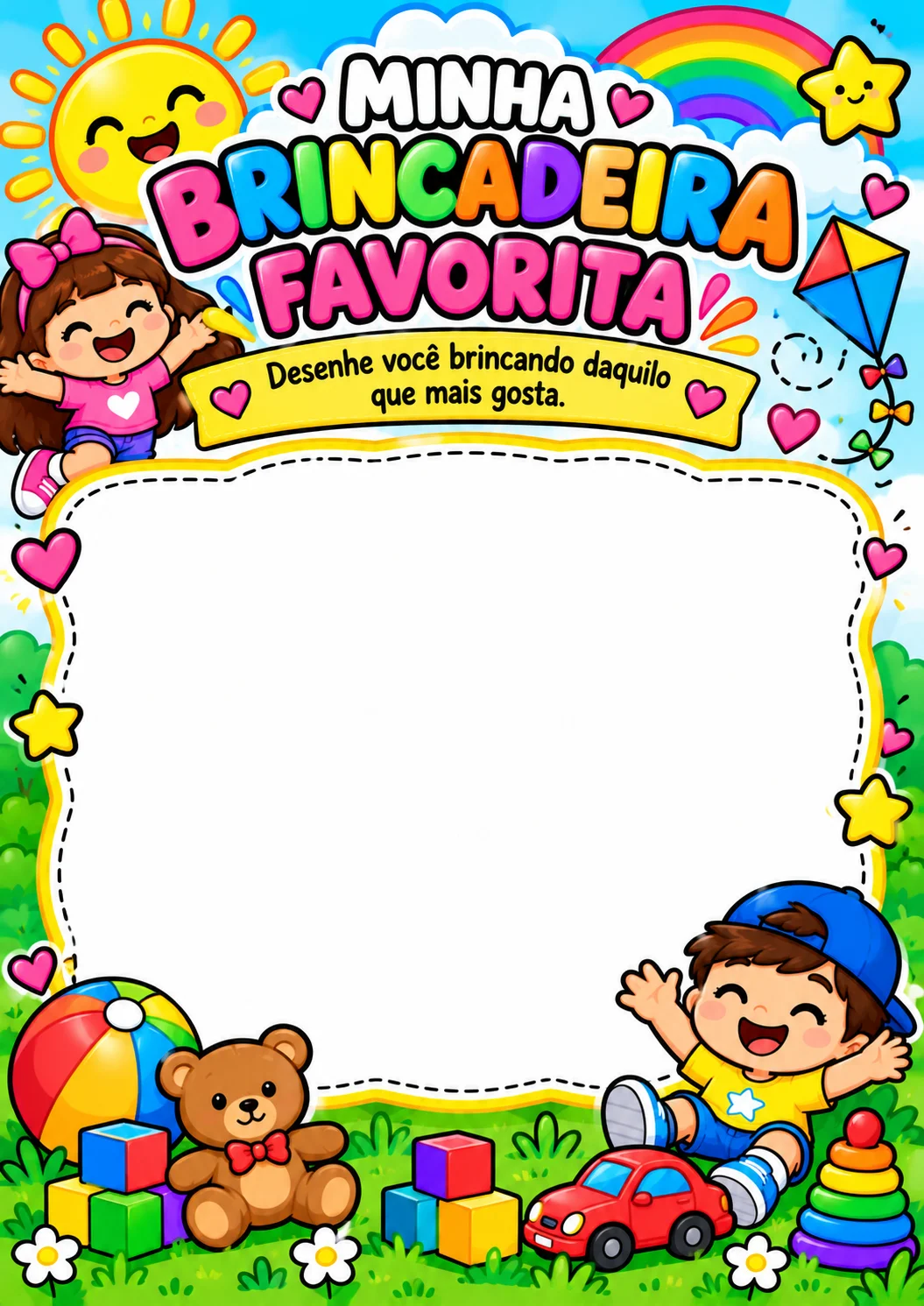 🌈 4 Atividades Criativas – Dia das Crianças — amostra 1: 🎨 Atividades para desenhar, imaginar e expressar sentimentos