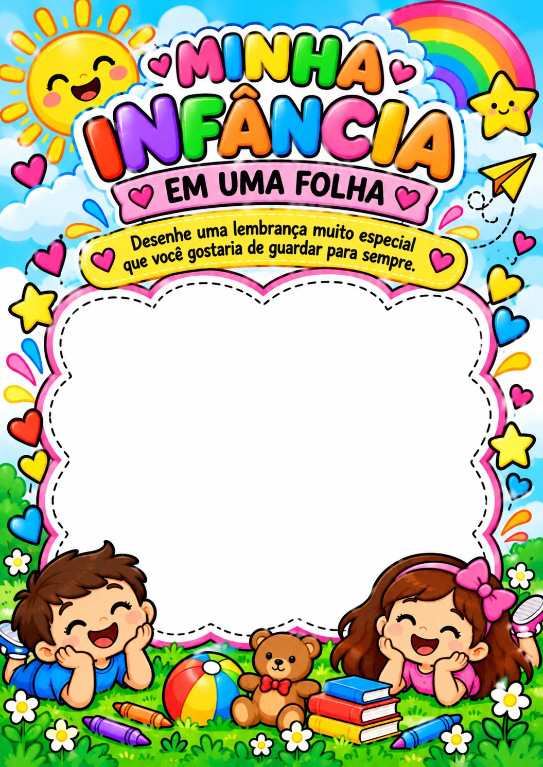 🌈 4 Atividades Criativas – Dia das Crianças — amostra 2: 🎨 Atividades para desenhar, imaginar e expressar sentimentos