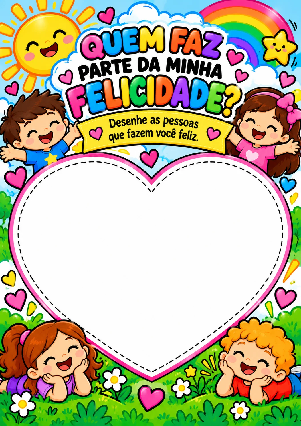 🌈 4 Atividades Criativas – Dia das Crianças — amostra 3: 🎨 Atividades para desenhar, imaginar e expressar sentimentos