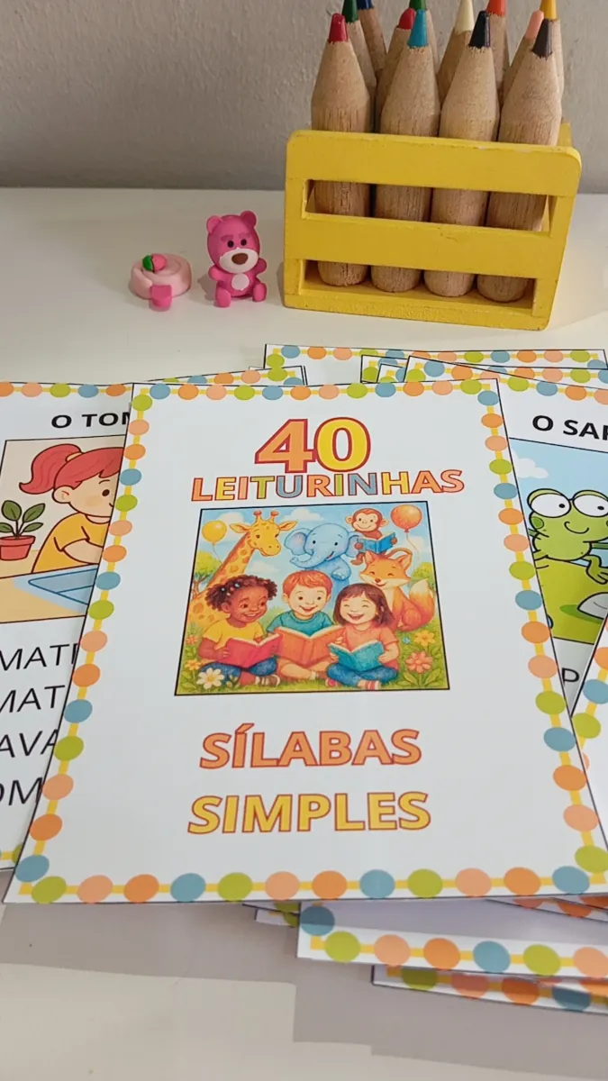 40 Leiturinhas – Sílabas Simples para Alfabetização — amostra 1: 📚✨ 40 LEITURINHAS – SÍLABAS SIMPLES ✨📚