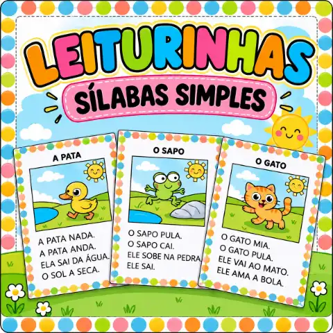 40 Leiturinhas – Sílabas Simples para Alfabetização — capa do material