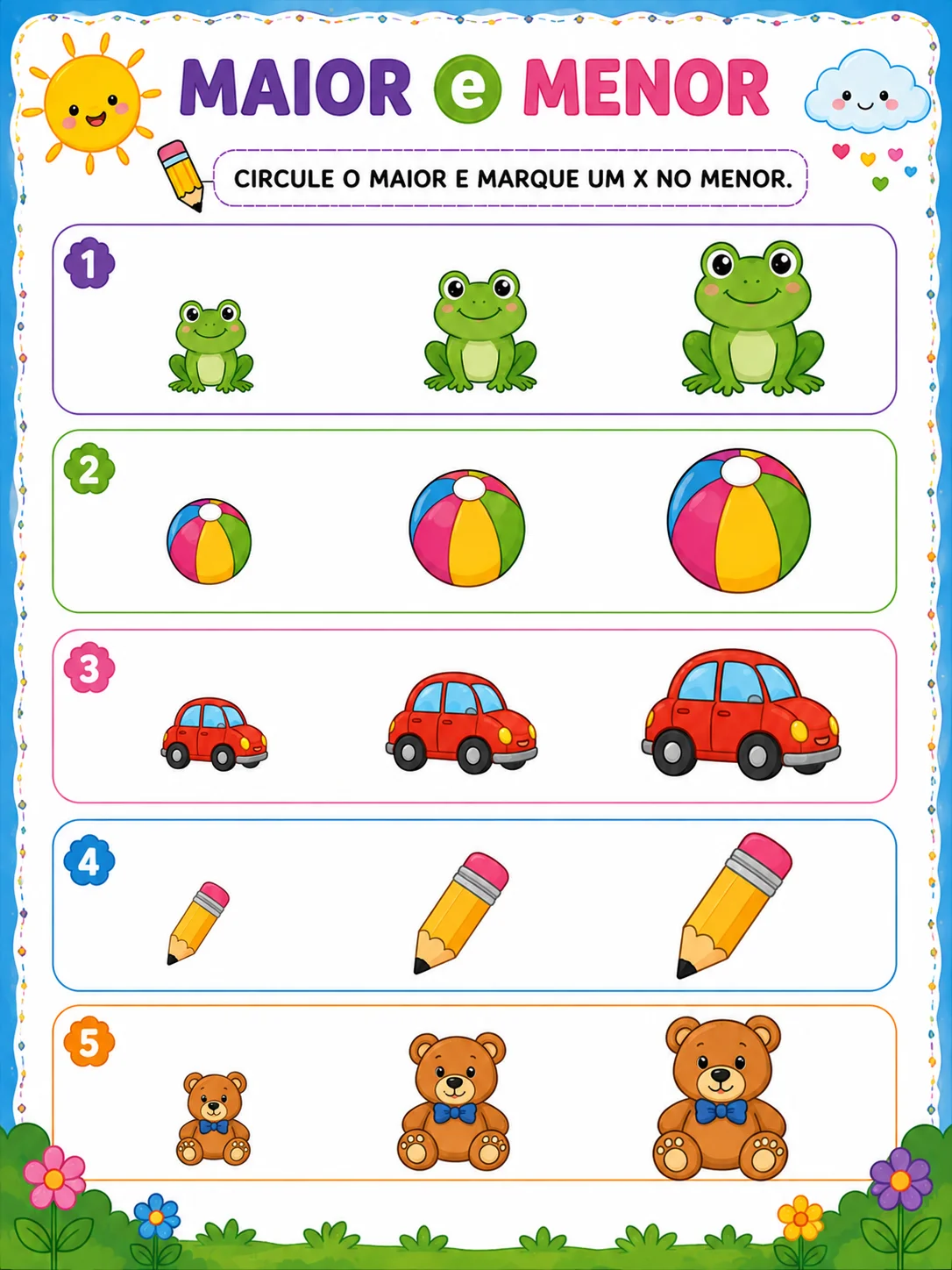 🌈📚 5 ATIVIDADES – CONCEITO MAIOR E MENOR | EDUCAÇÃO INFANTIL 📚🌈 — amostra 1: 🌈📚 5 ATIVIDADES – CONCEITO MAIOR E MENOR…