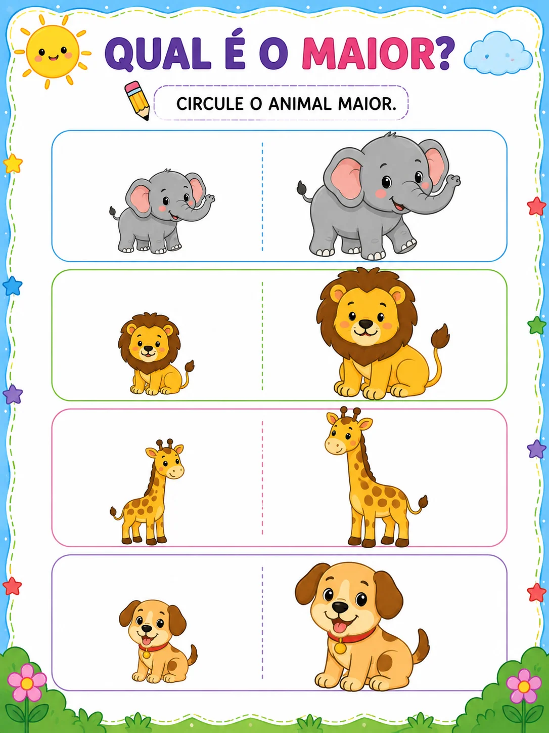 🌈📚 5 ATIVIDADES – CONCEITO MAIOR E MENOR | EDUCAÇÃO INFANTIL 📚🌈 — amostra 2: 🌈📚 5 ATIVIDADES – CONCEITO MAIOR E MENOR…
