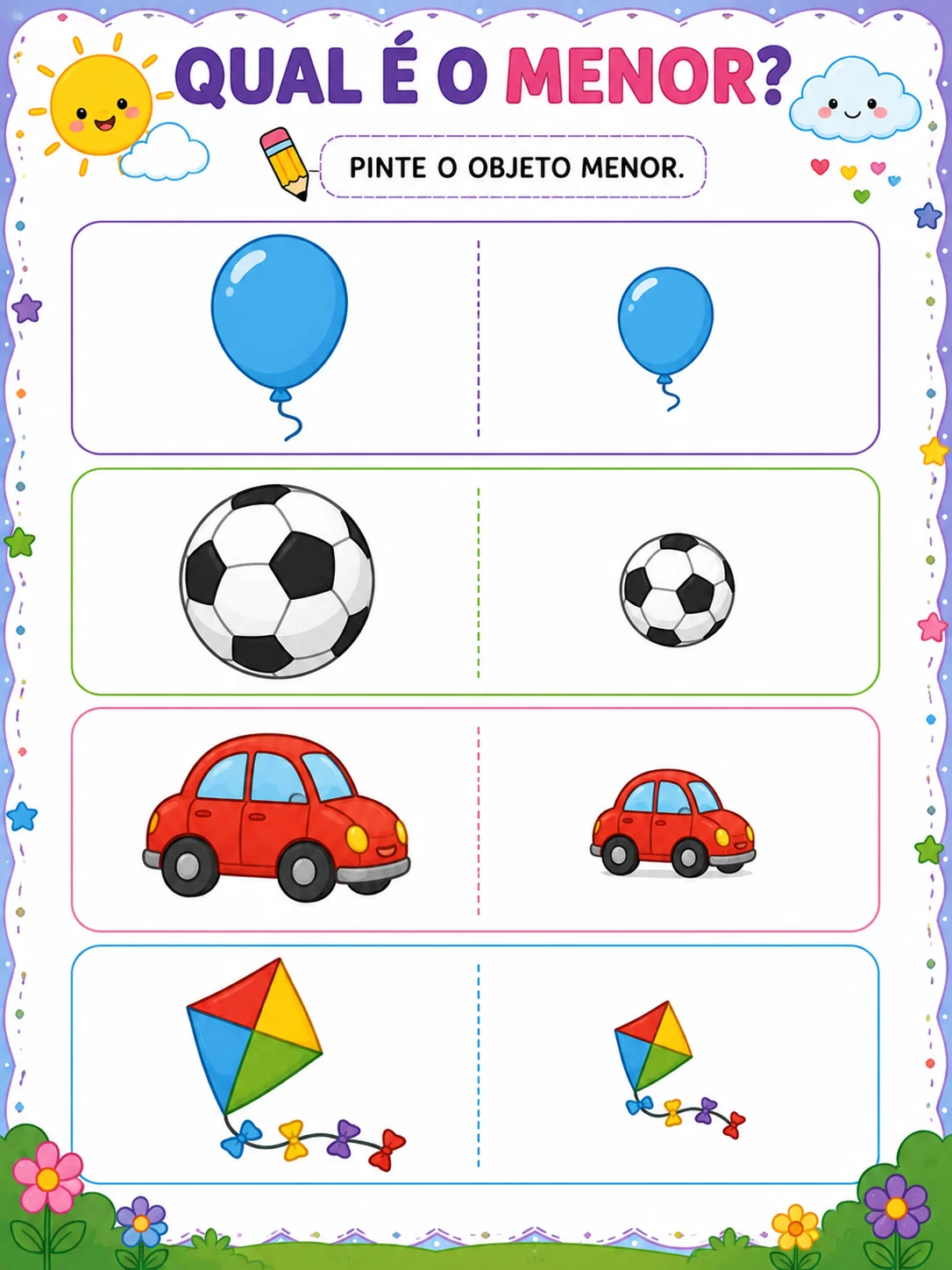 🌈📚 5 ATIVIDADES – CONCEITO MAIOR E MENOR | EDUCAÇÃO INFANTIL 📚🌈 — amostra 6: 🌈📚 5 ATIVIDADES – CONCEITO MAIOR E MENOR…