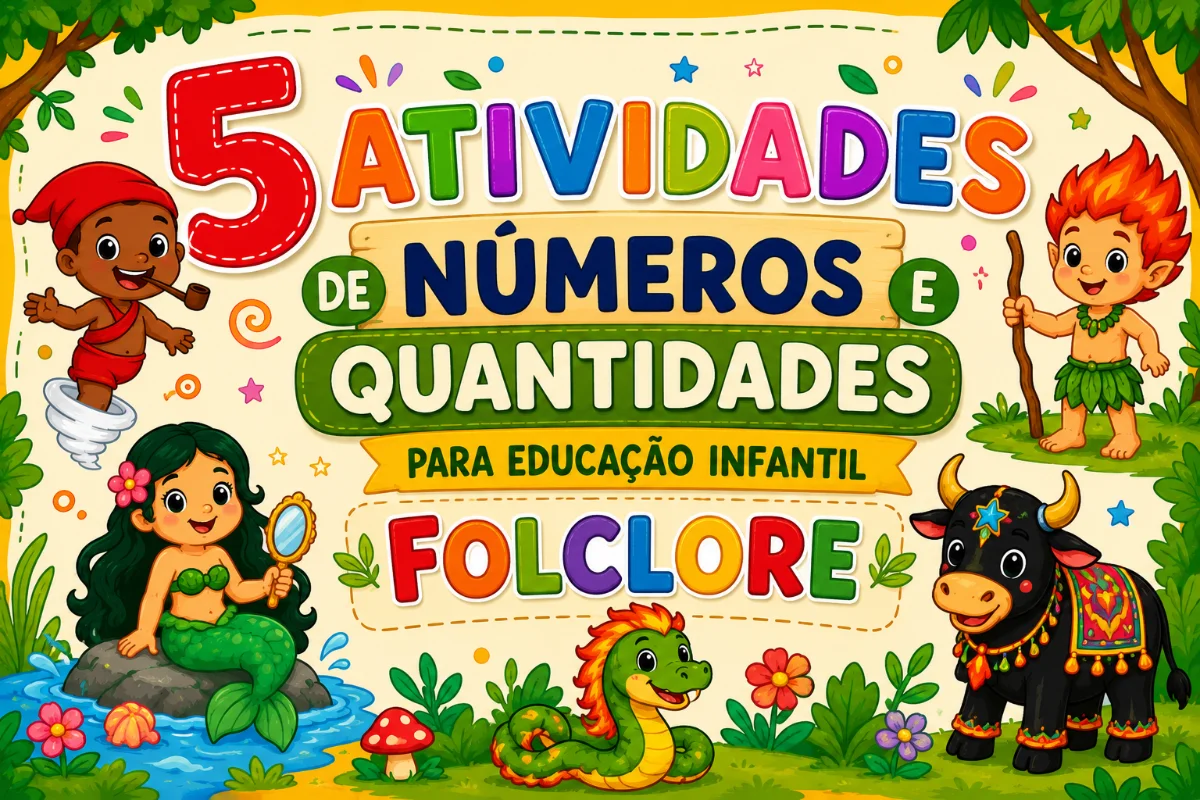🌿 5 ATIVIDADES DE NÚMEROS E QUANTIDADES FOLCLORE EDUCAÇÃO INFANTIL✨ — Datas comemorativas para Educação Infantil: 🌿✨ 5…
