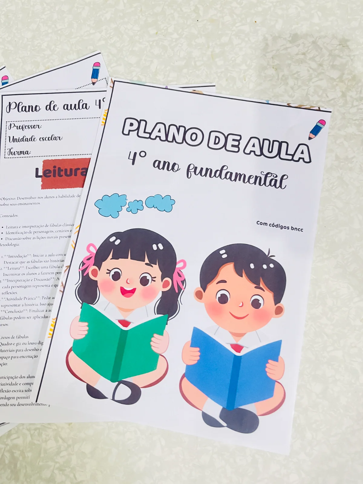 50 planos de aula prontos para o 4º ano do Ensino — capa do material