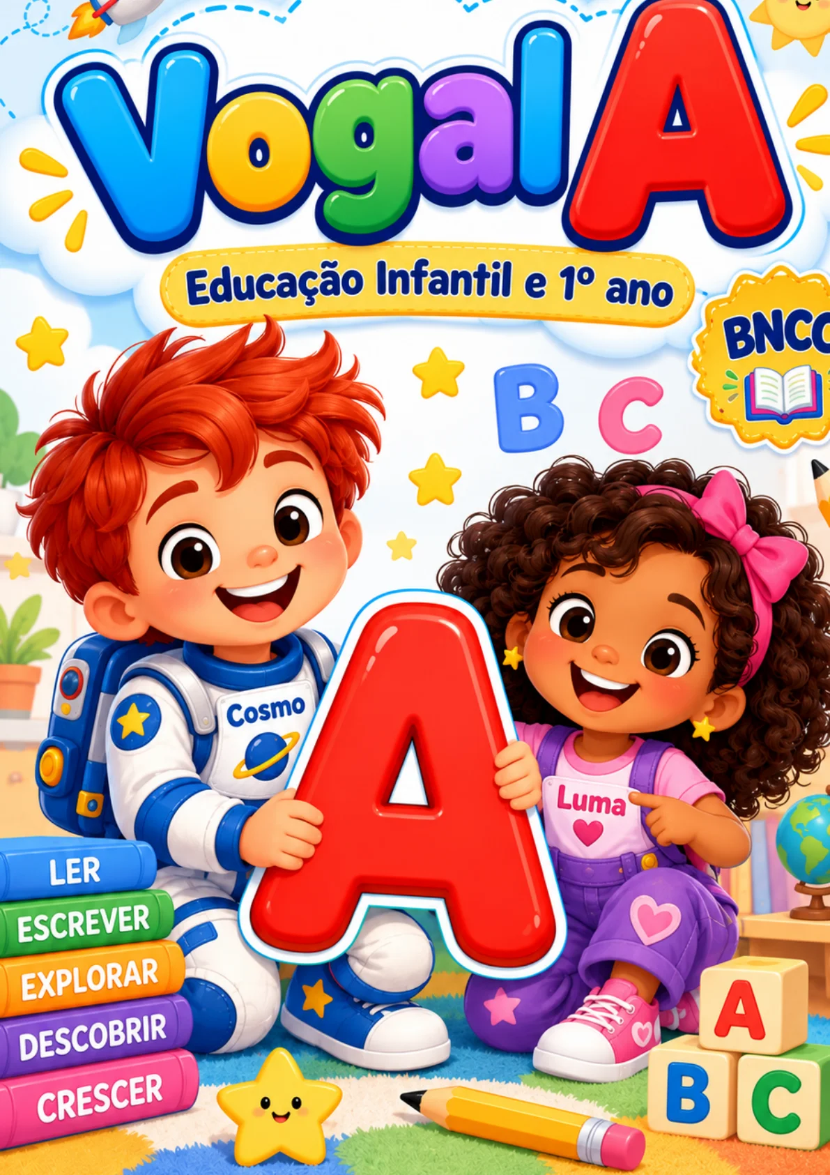 6 Atividades de Alfabetização Educação Infantil 1º Ano vogal APDF — Alfabetização para Educação Infantil: VOGAL A –…