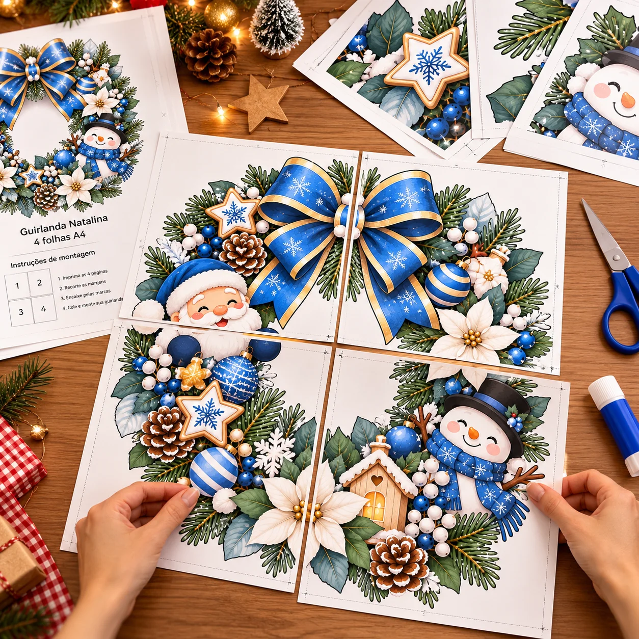 Guirlandas de Natal para Imprimir e Montar — amostra 4: Onde utilizar?