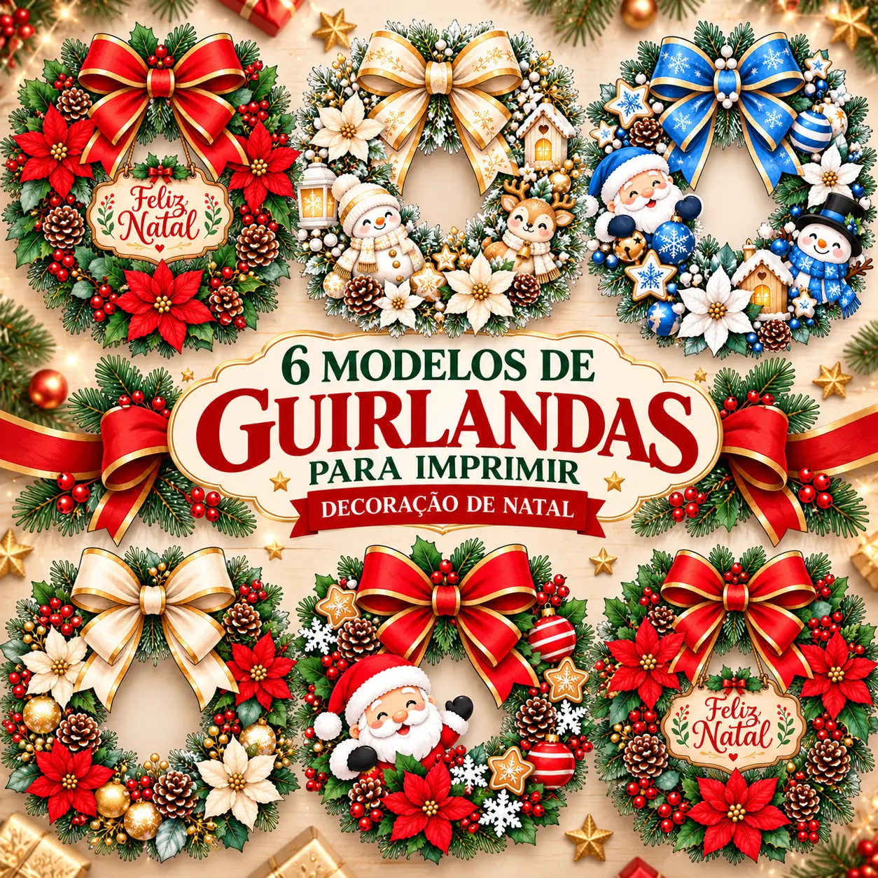 Guirlandas de Natal para Imprimir e Montar — capa do material