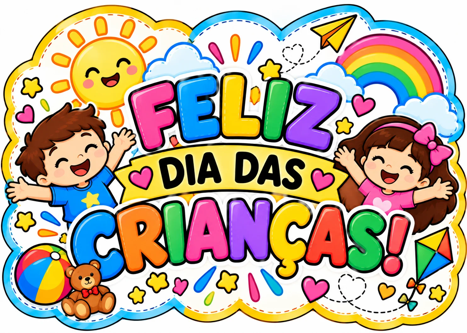 6 PLAQUINHAS PARA FOTOS – DIA DAS CRIANÇAS 🎈 — amostra 4: Torne a comemoração do Dia das Crianças ainda mais alegre,…